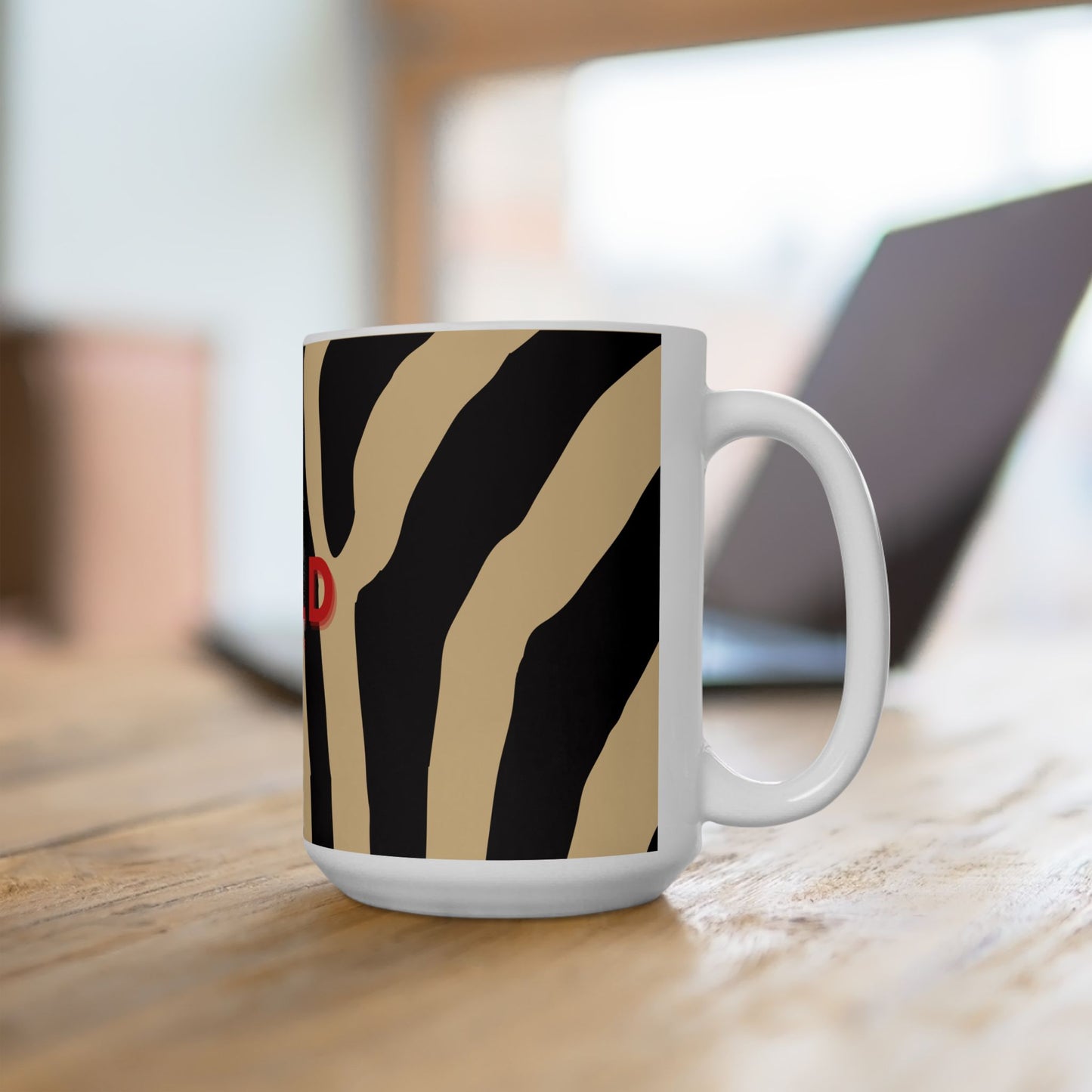 Zebra Print Mug, WILD and Free