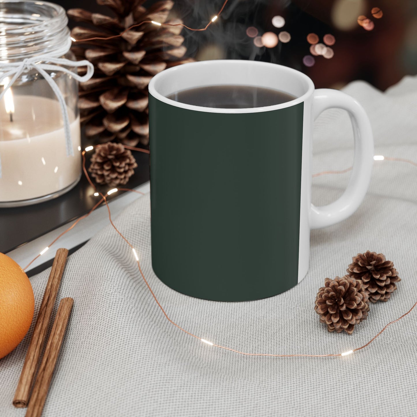 Veni Vidi Vici Ceramic Mug, Forest Green