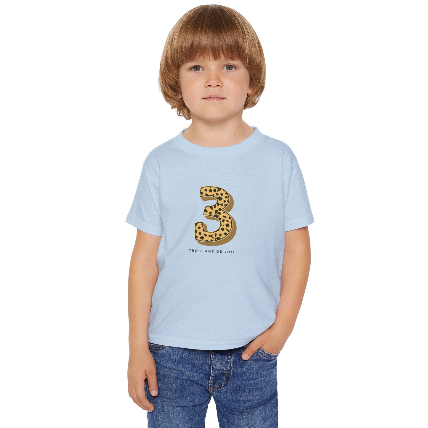 3rd Birthday Shirt Toddler T-Shirt, Animal Print
