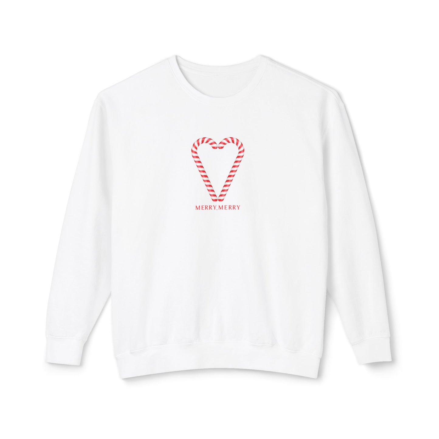 Candy Cane Heart Christmas Sweater, Premium Cotton