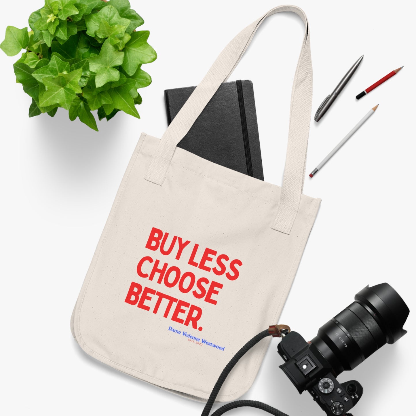 Vivienne Westwood Inspired Organic Canvas Tote Bag - Eco-Friendly Fashion