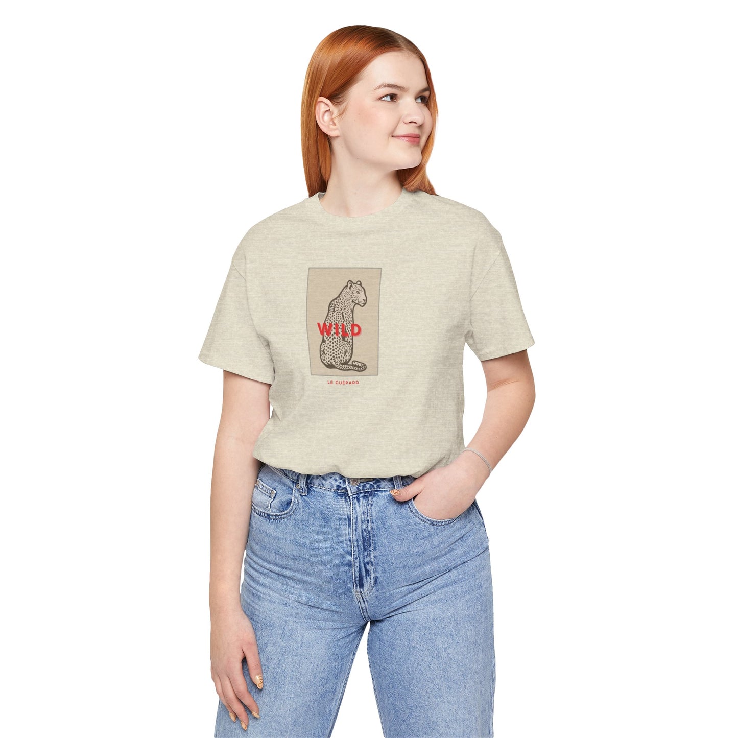 WILD Cheetah TAN Tshirt | Le Guepard Tee