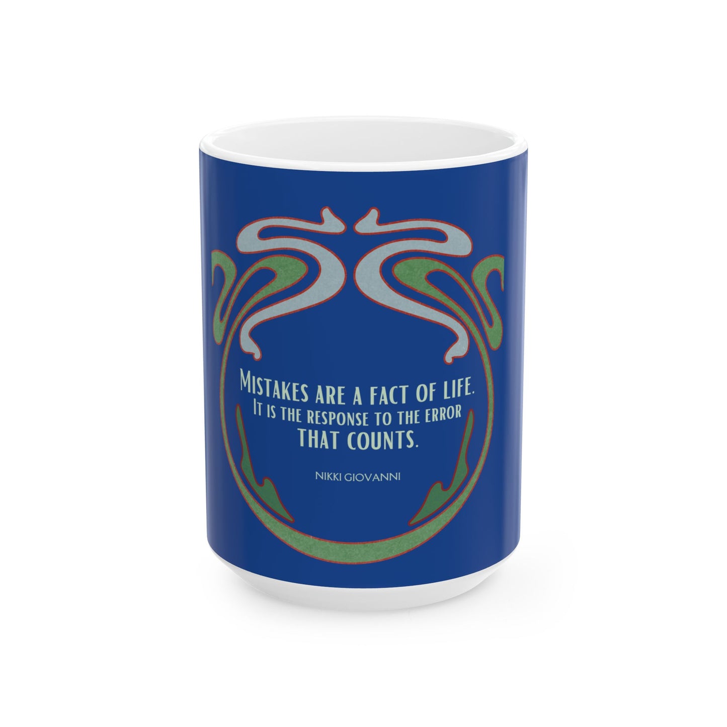 Nikki Giovanni Quote Deco Mug, BLUE