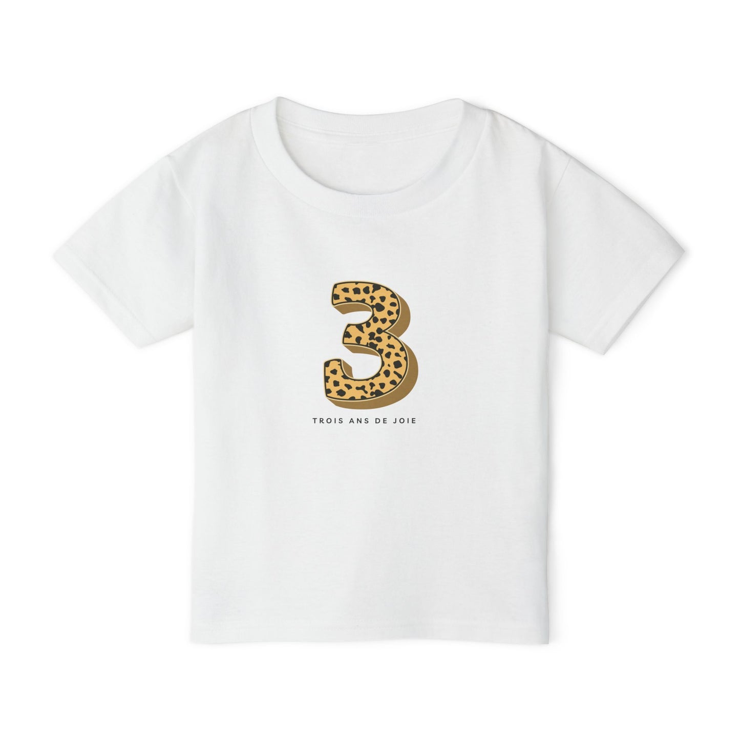 3rd Birthday Shirt Toddler T-Shirt, Animal Print