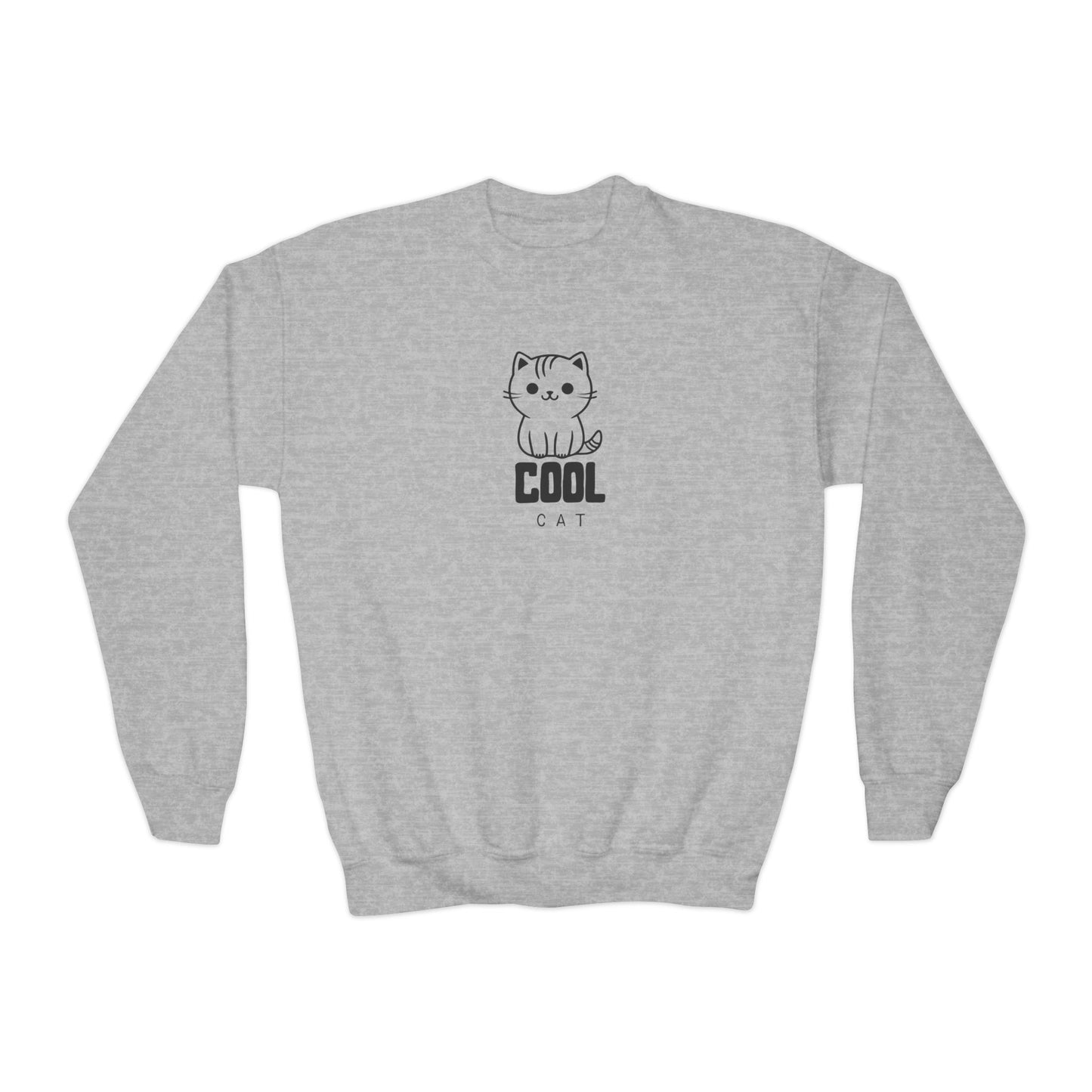 Cool Cat Teen Crewneck Sweatshirt | Halloween Shirt