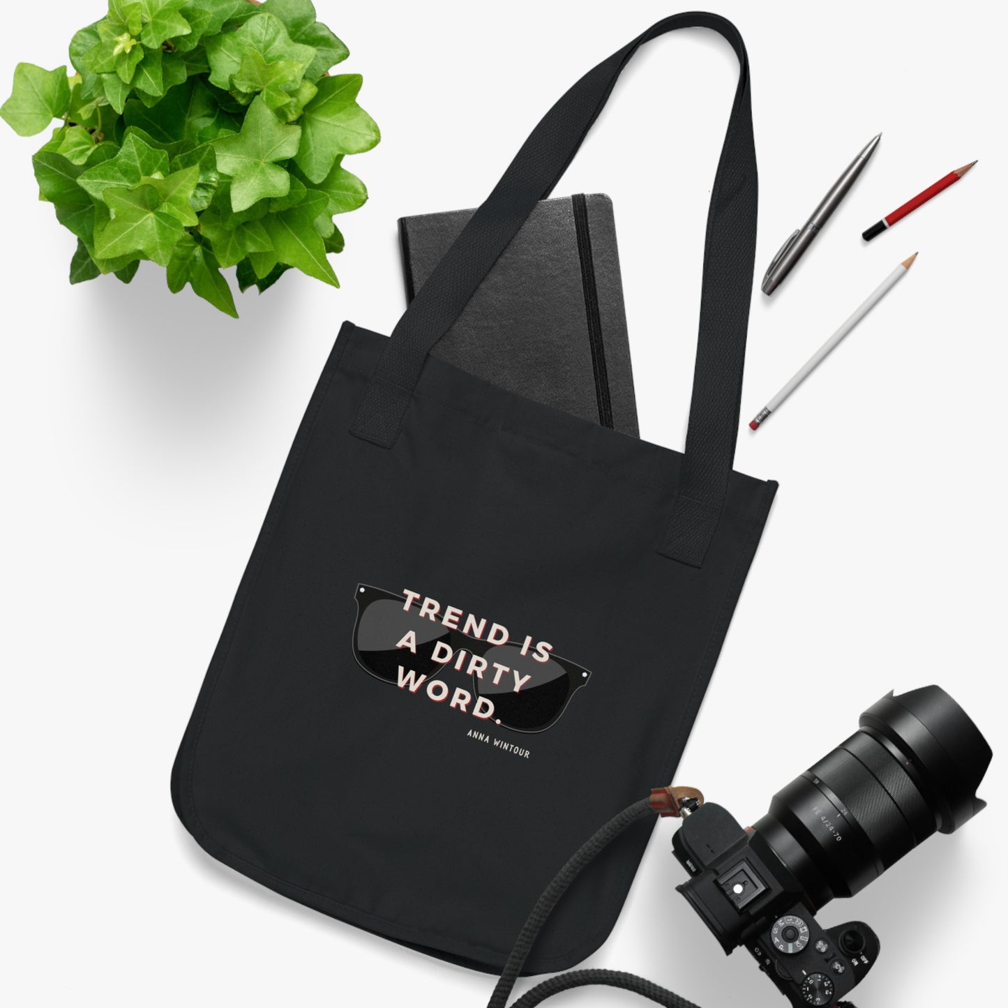 Fashion Organic Tote Bag - Anna Wintour Quote