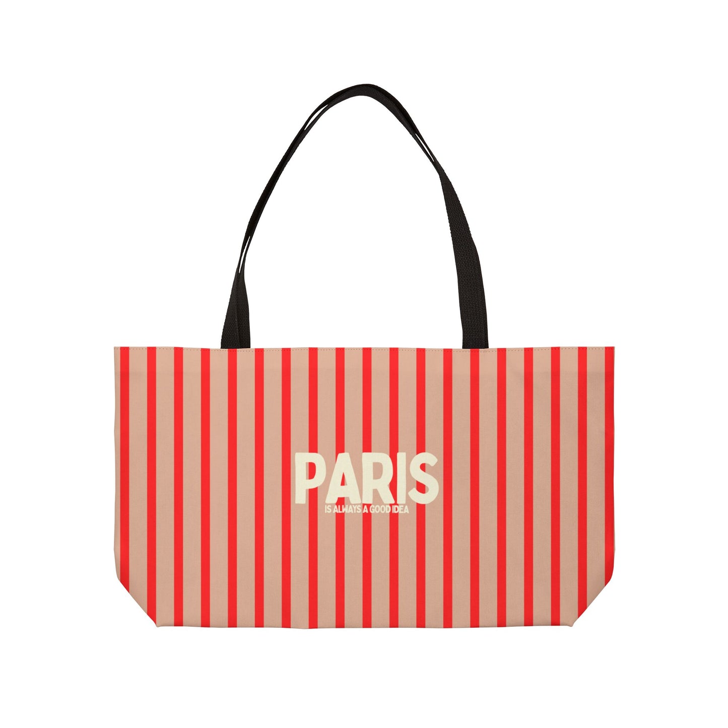 Parisian Weekender Tote Bag, RED