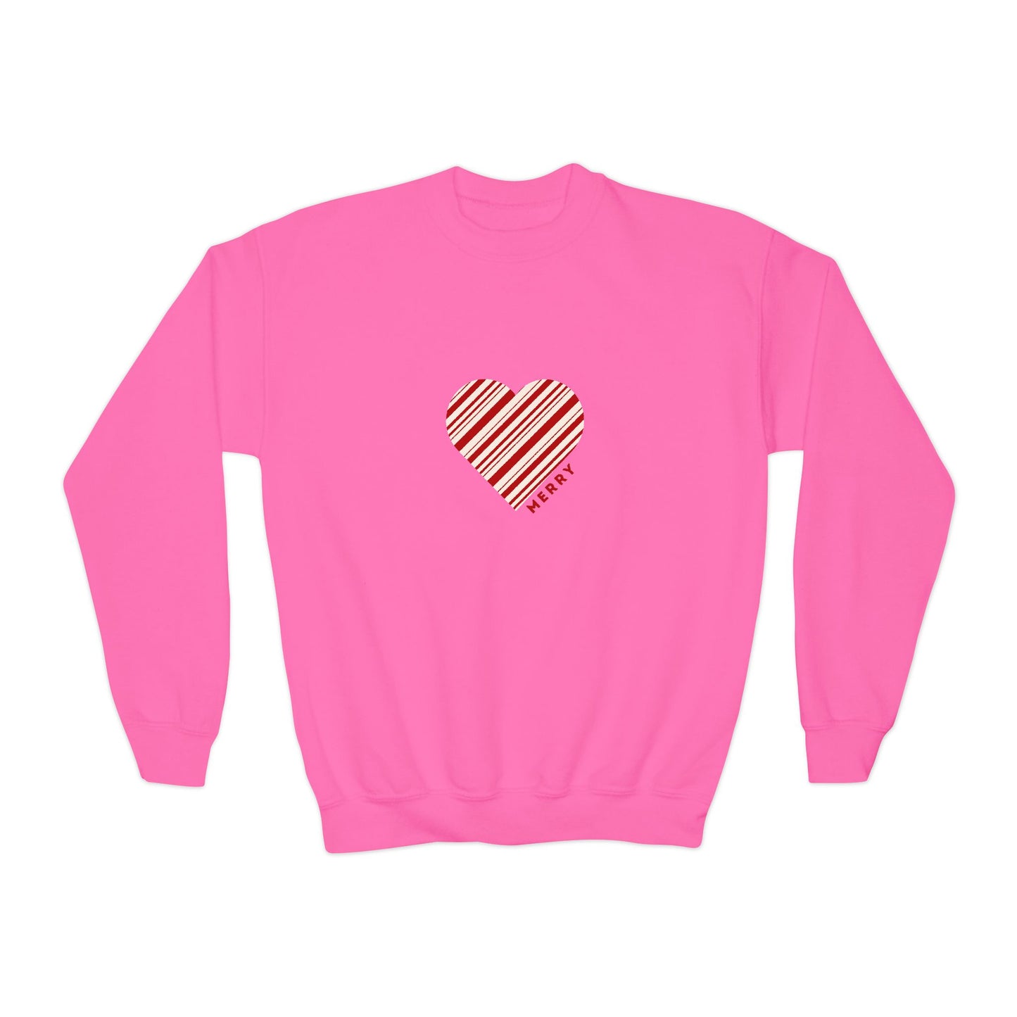 Teen Christmas Sweatshirt, Peppermint Heart