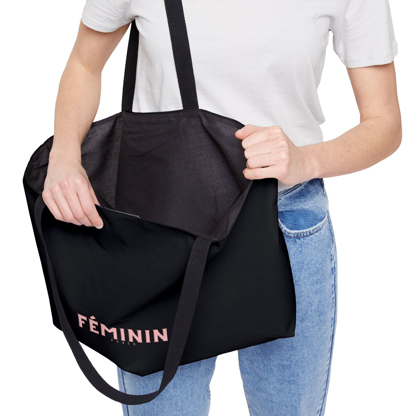 Féminin Power Chic OversizedTote Bag, Black Tote