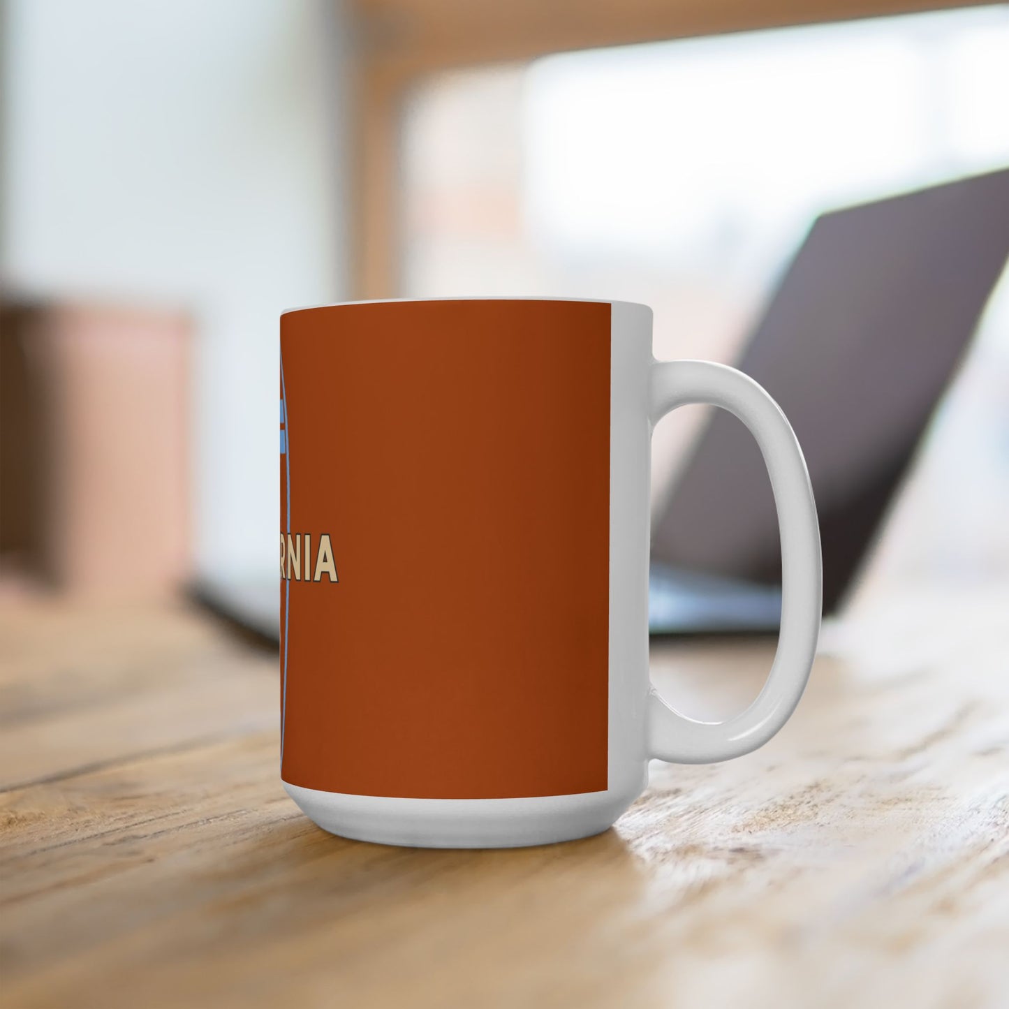 California Surfer Ceramic Mug, BROWN