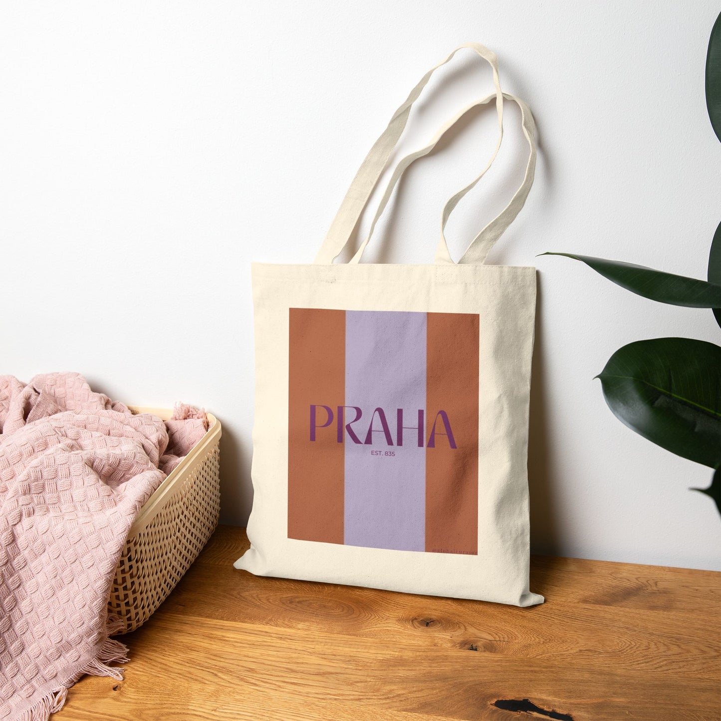 PRAHA Modern Canvas Tote Bag - The Global Nomad Edition