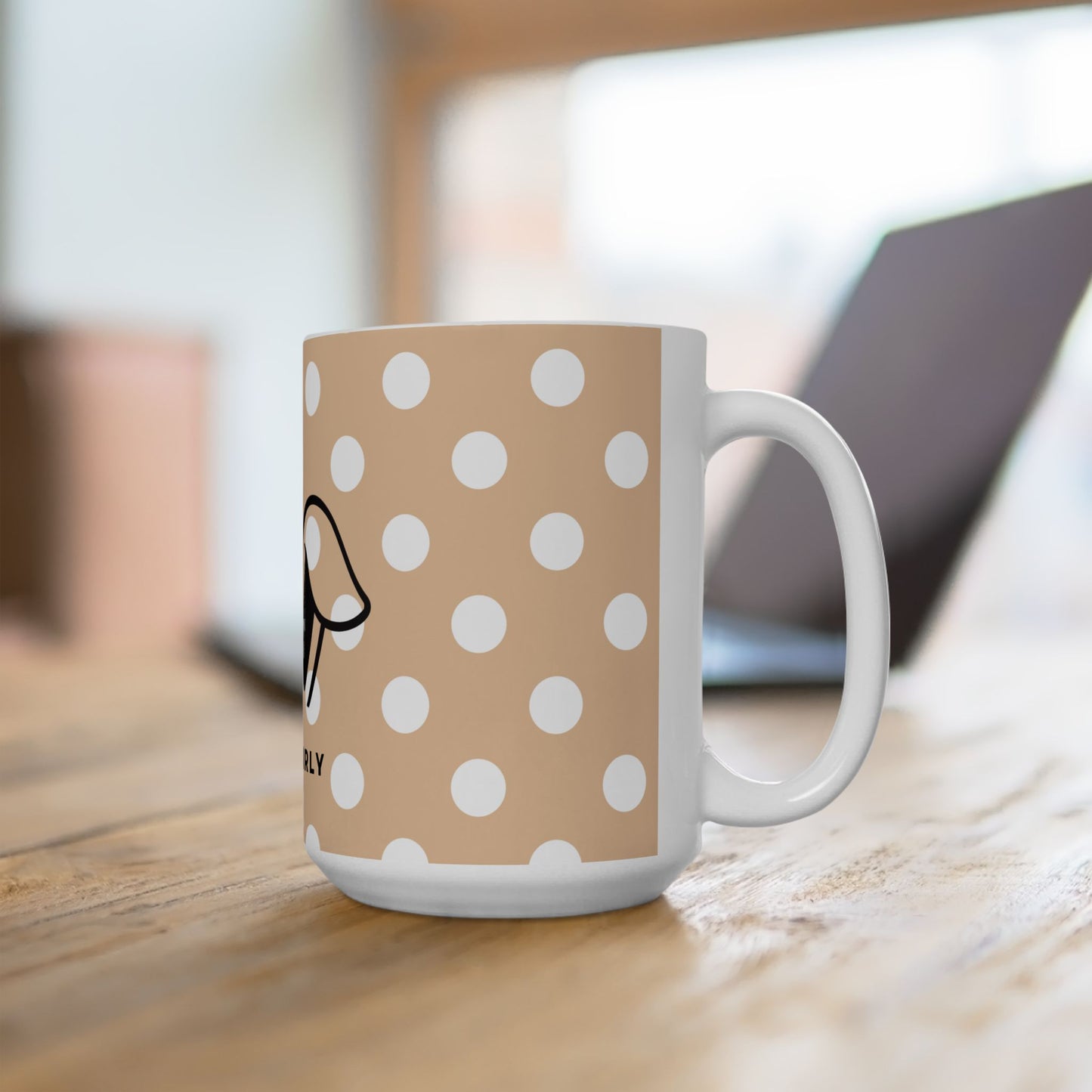 K-Pop Girly Polka Dot Ceramic Mug