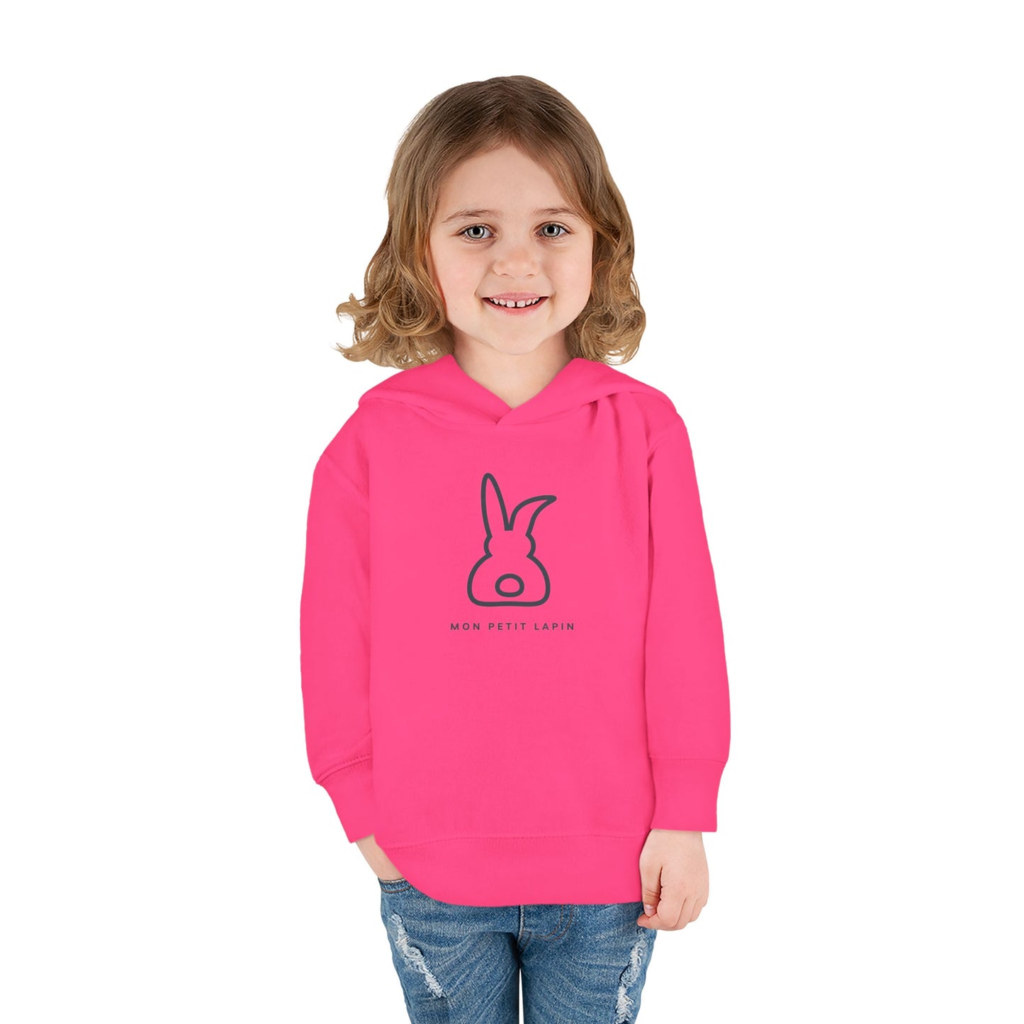 Mon Petit Lapin - Cute Toddler Fleece Hoodie Pullover
