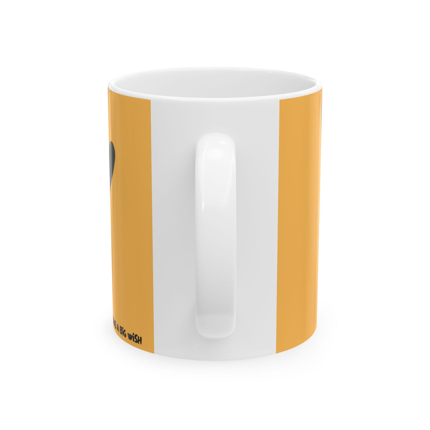 Ceramic Mug, Cute Happy Birthday Mug -YELLOW