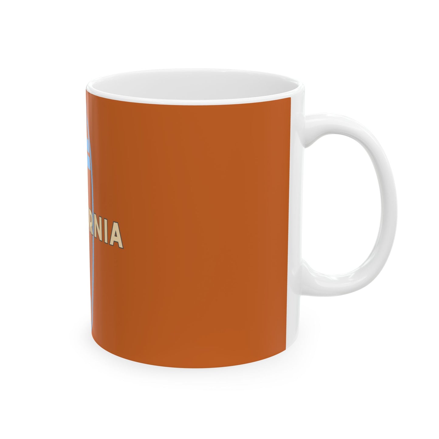 California Surfer Ceramic Mug, BROWN