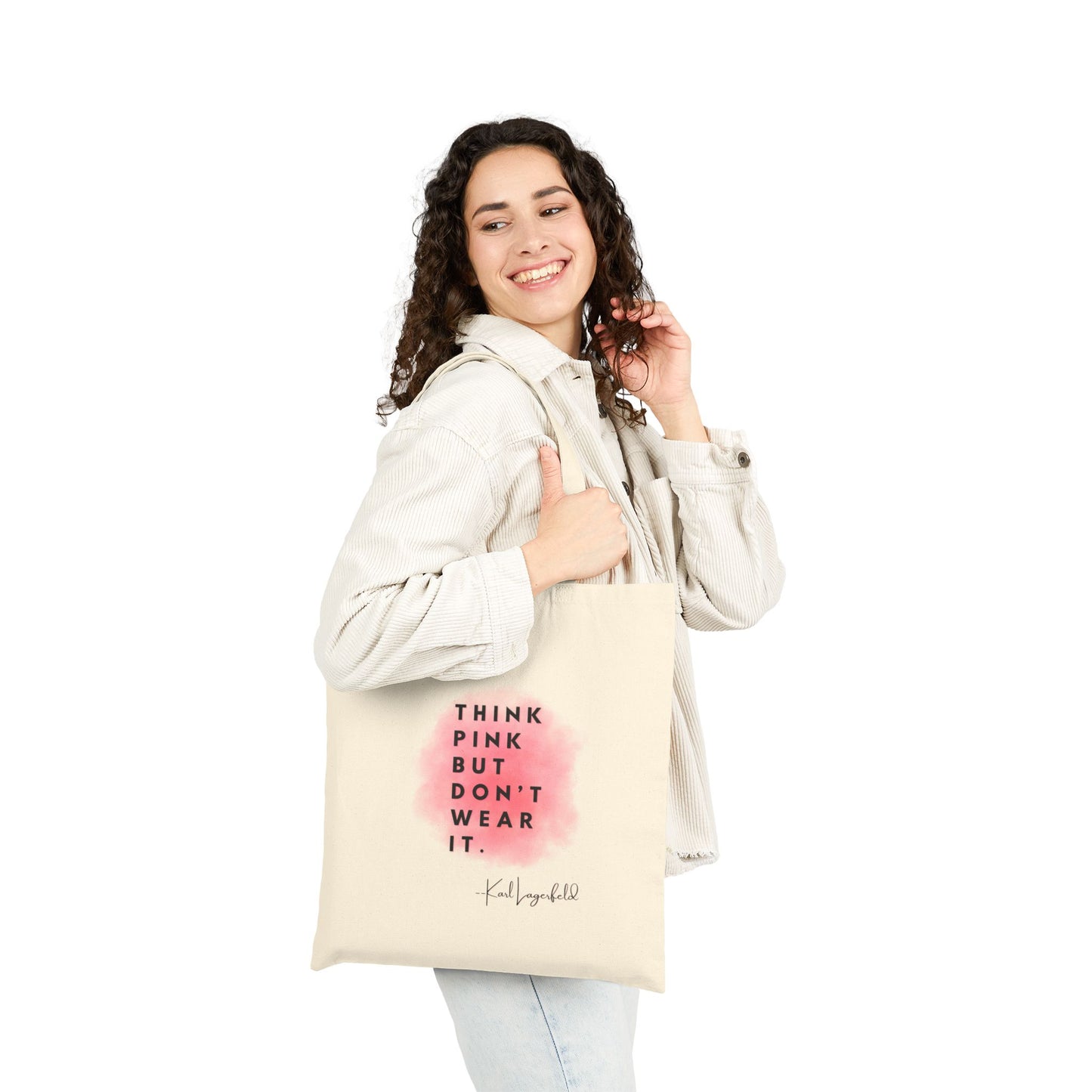 Fashionista Karl Lagerfeld Canvas Tote Bag