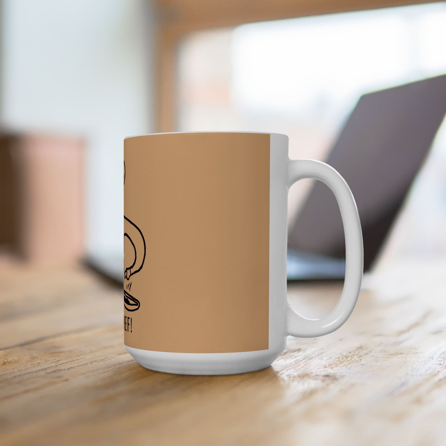 Yes, Chef! Ceramic Mug, TAN – Cooking Gift