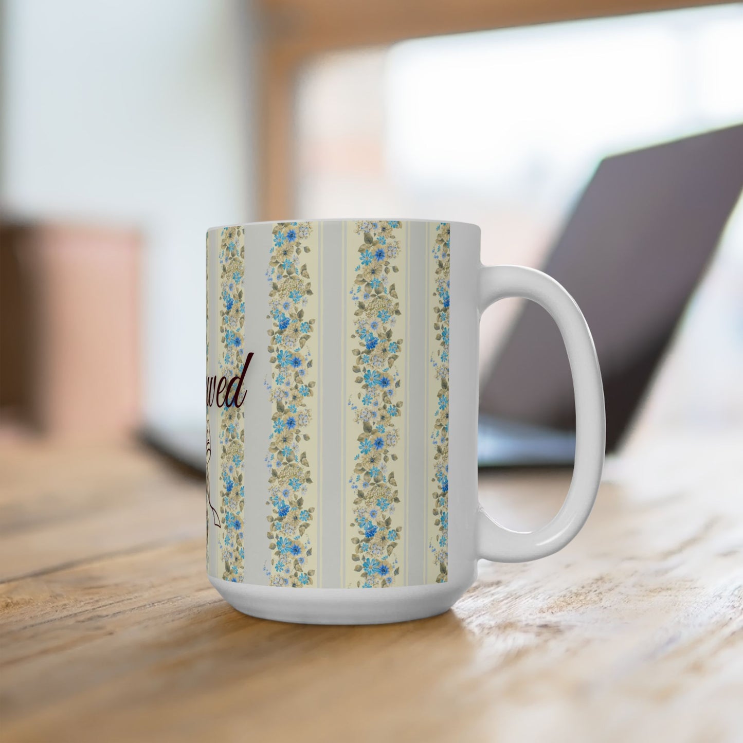 Newlywed Floral Mug – Romantic Wedding Gift Coffee Cup