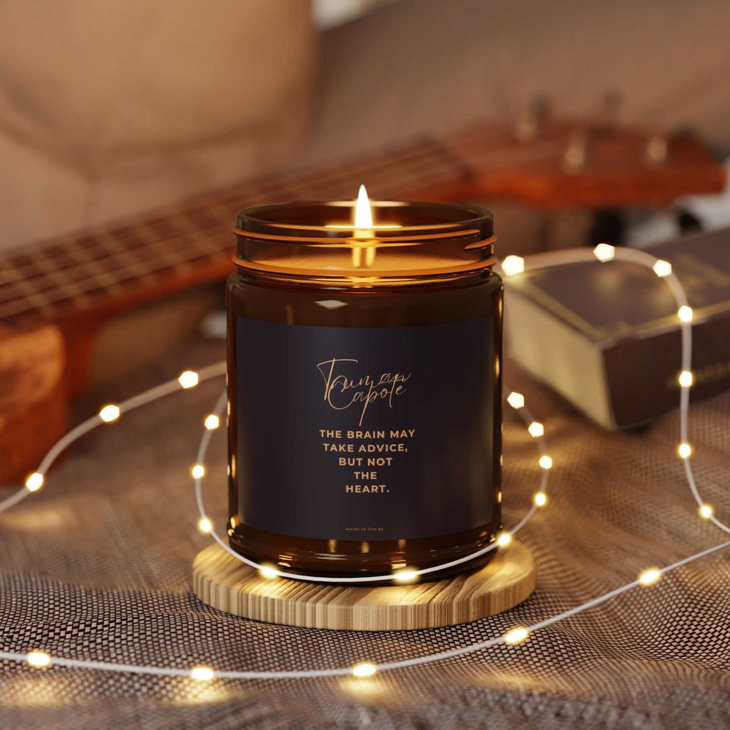 Moody Amber Glass Candle