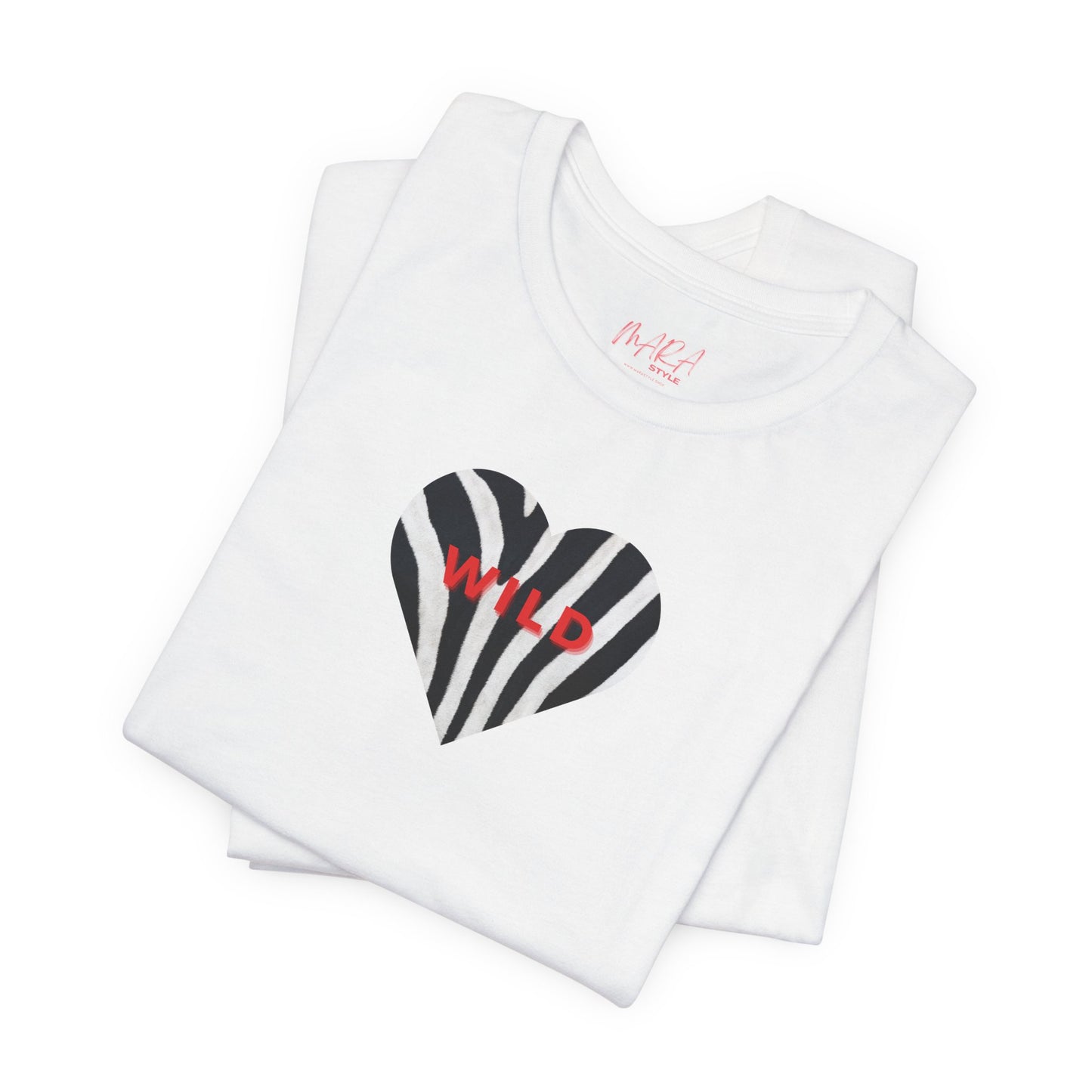 Zebra Heart Ladies Tshirt - Wild Women's Tee