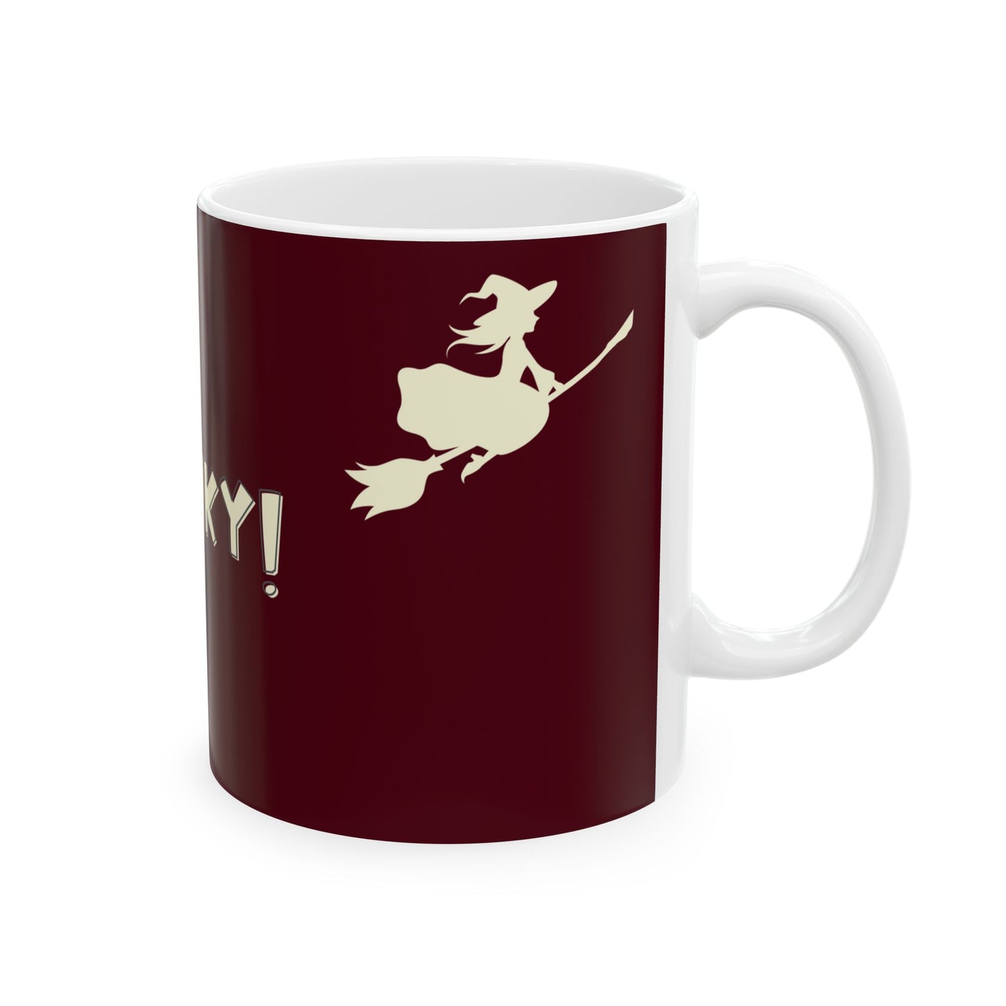 Halloween SPOOKY Ceramic Mug | Burgundy