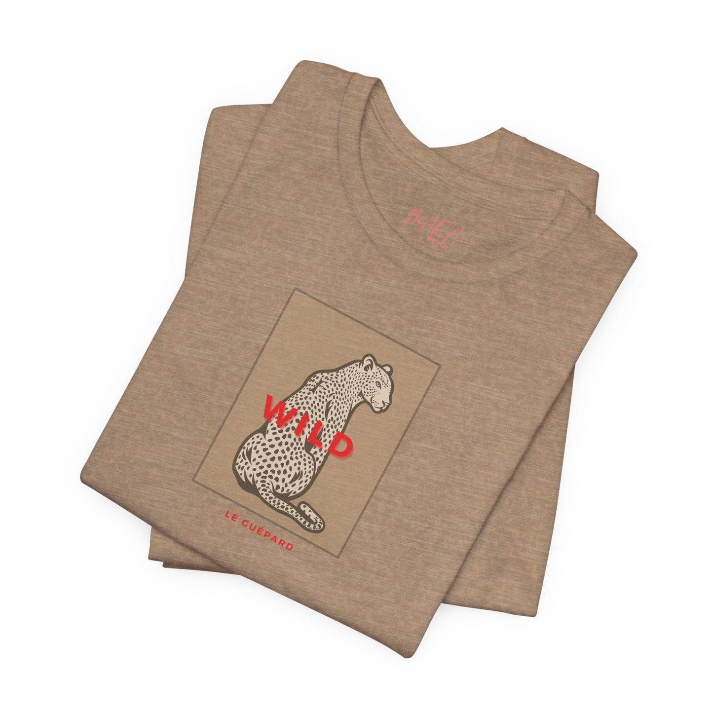 WILD Cheetah TAN Tshirt | Le Guepard Tee