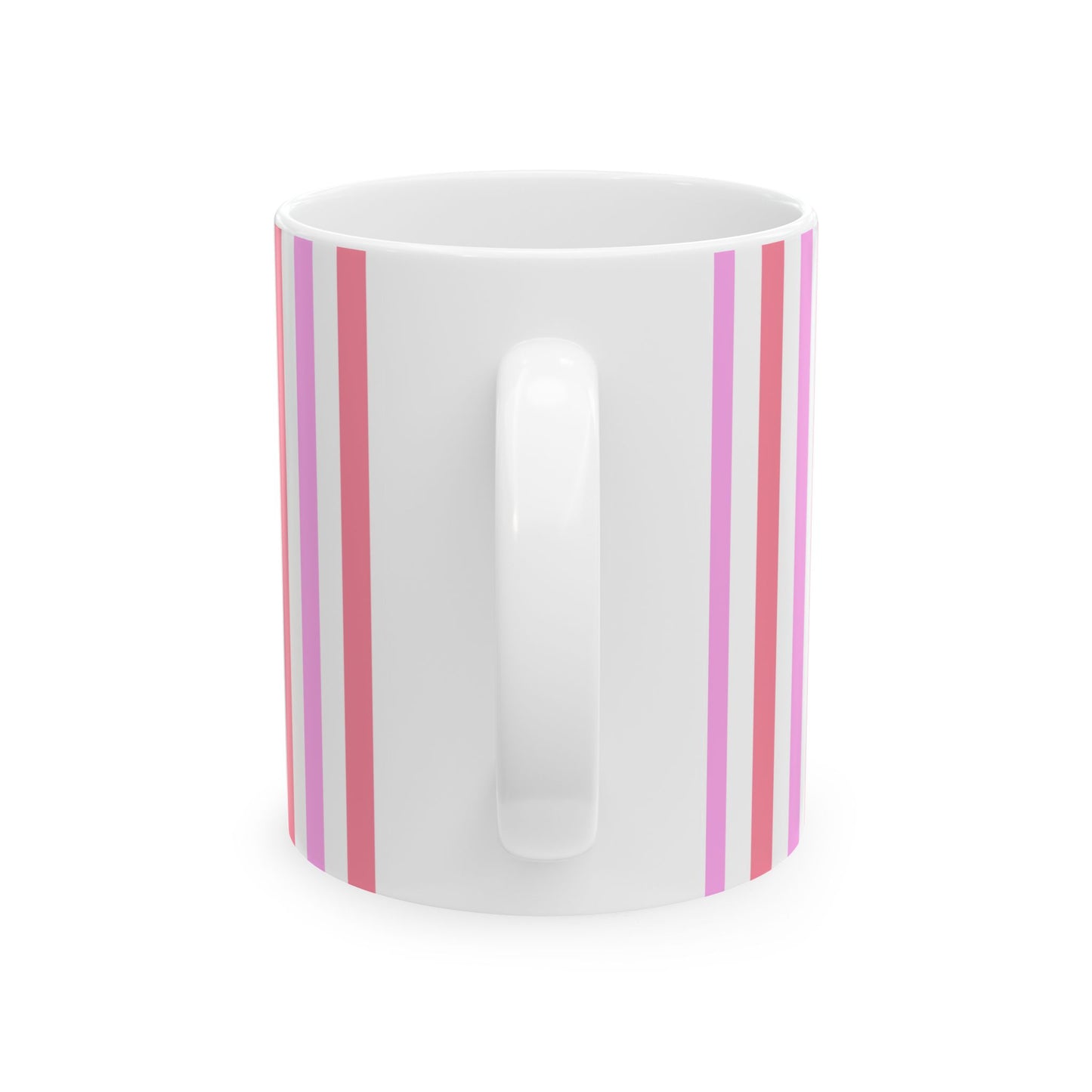 Pink Stripped Baby Mug, Mon Petit Lapin