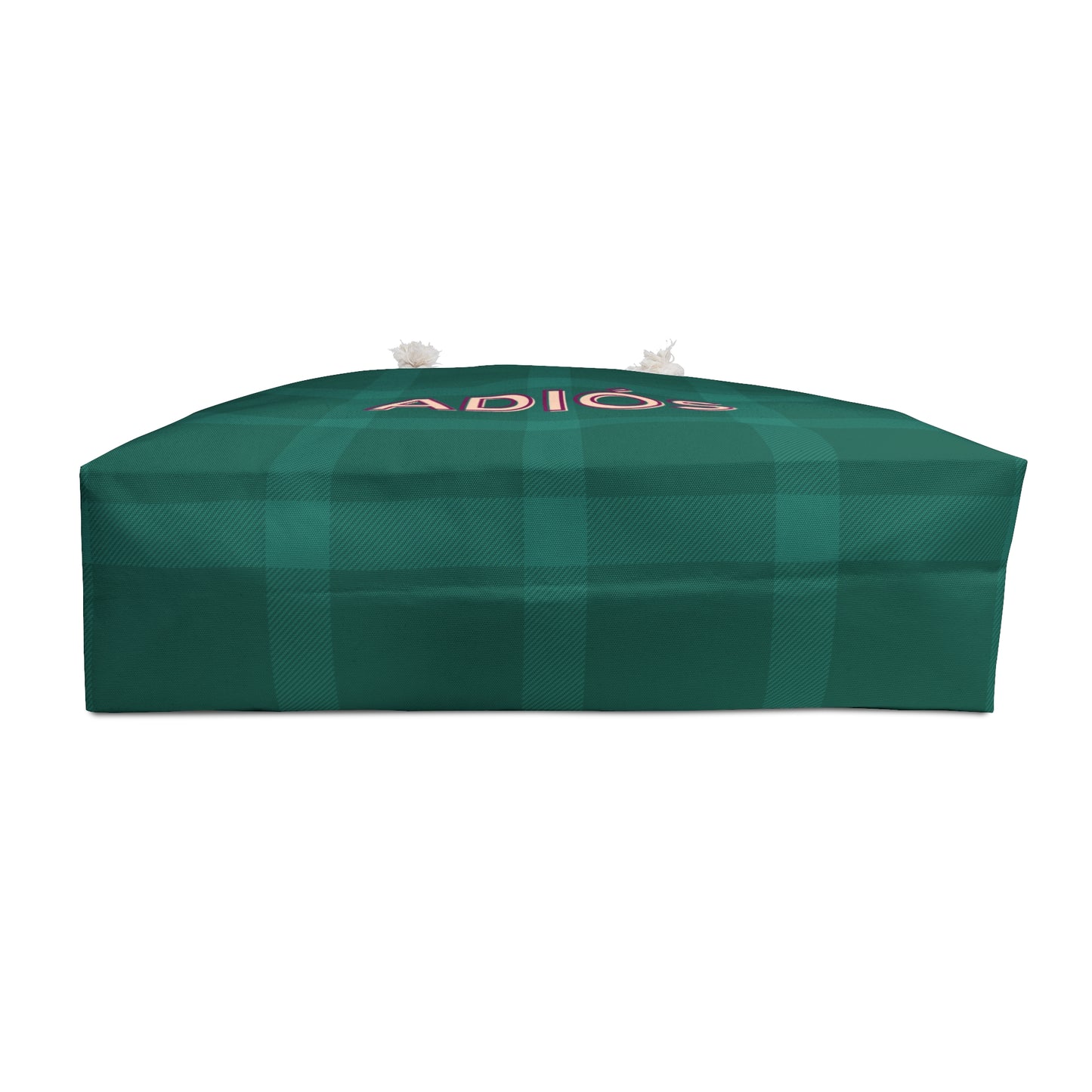 Adios Green Plaid Weekender Bag Tote, Traveler Gift