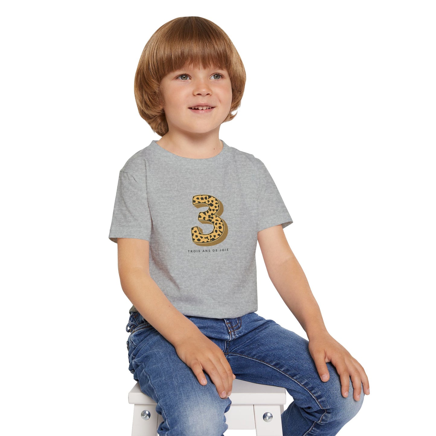 3rd Birthday Shirt Toddler T-Shirt, Animal Print
