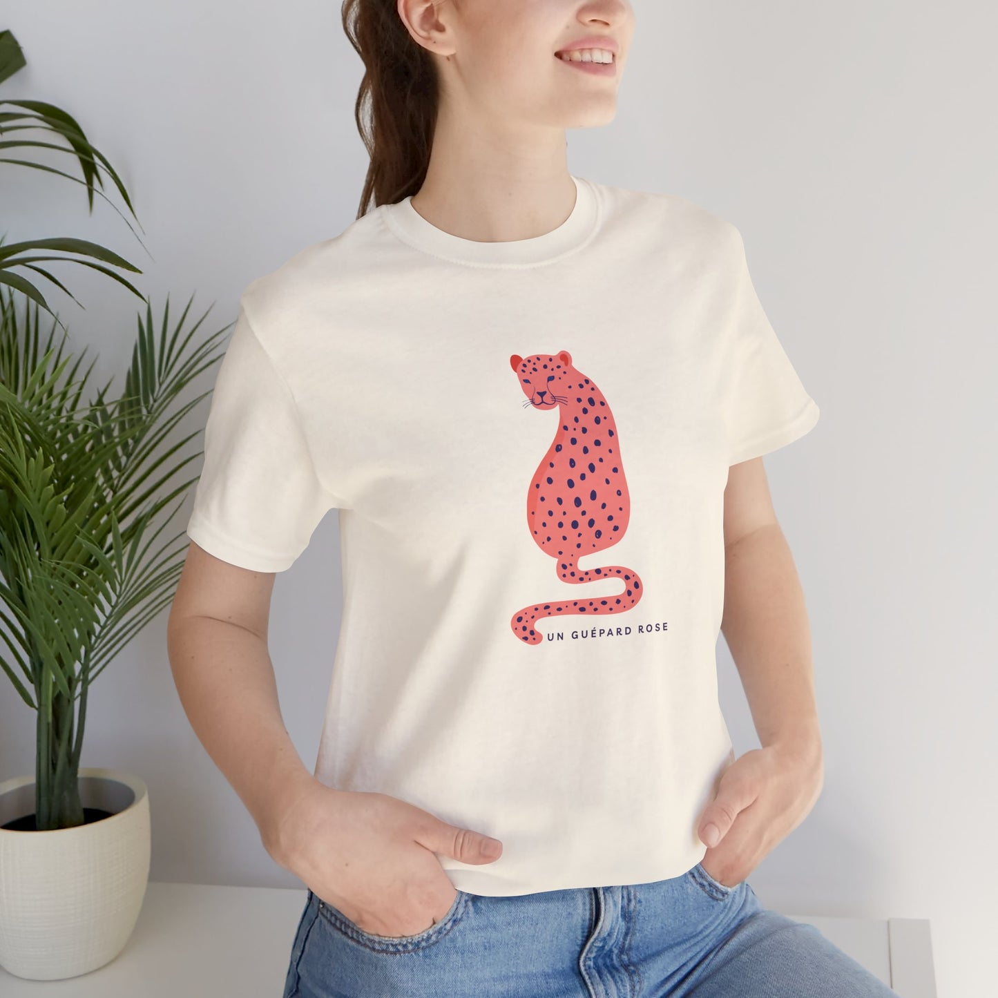 Pink Leopard Ladies Tee, Cute Summer Top