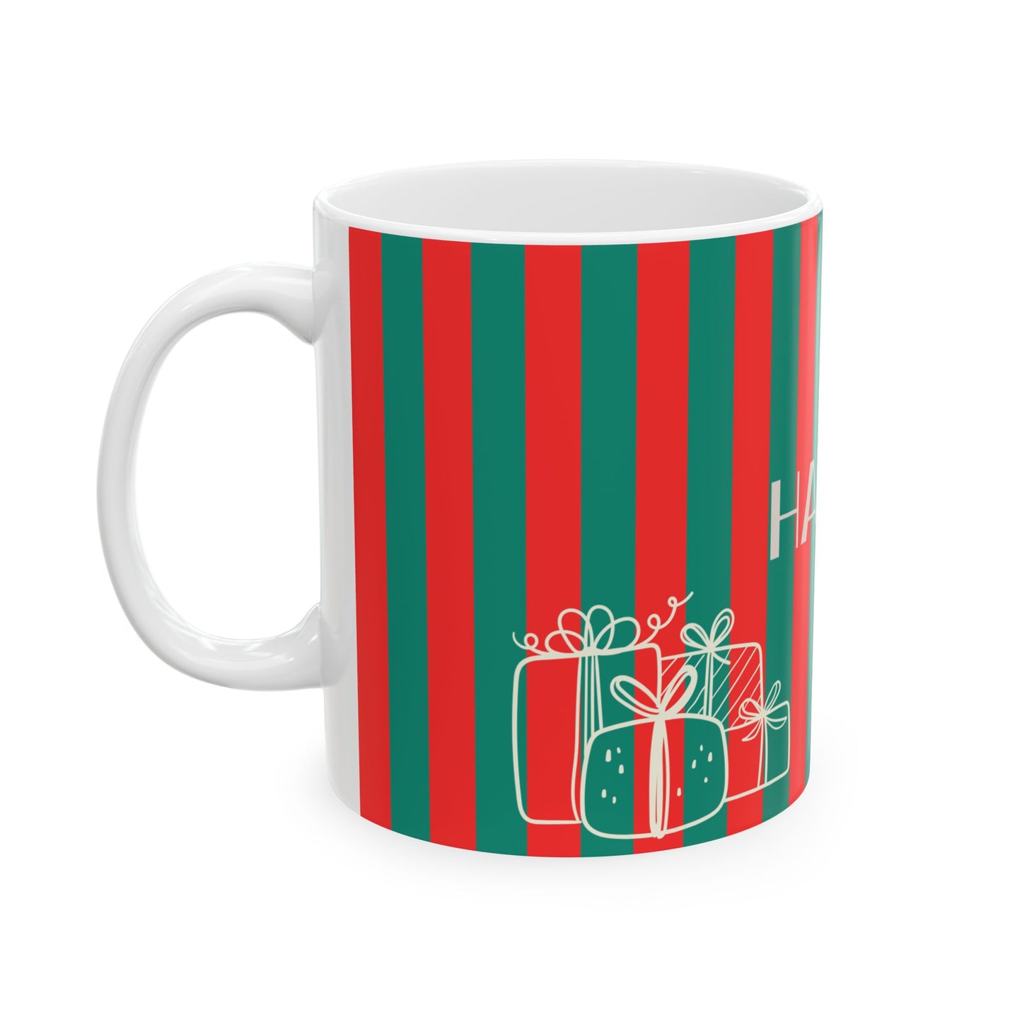 Happy Holidays Preppy Mug, Festive Hanukkah