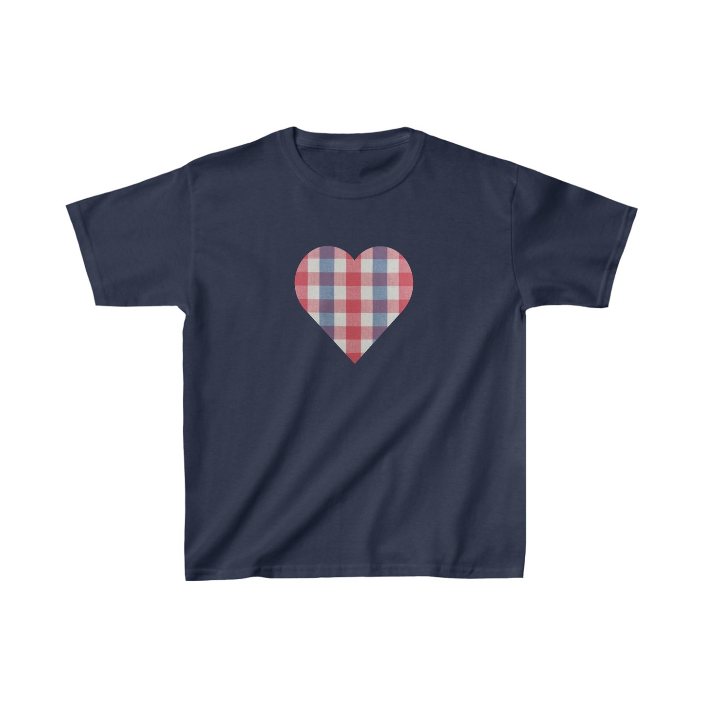 Kids Preppy Heart Tee - Navy