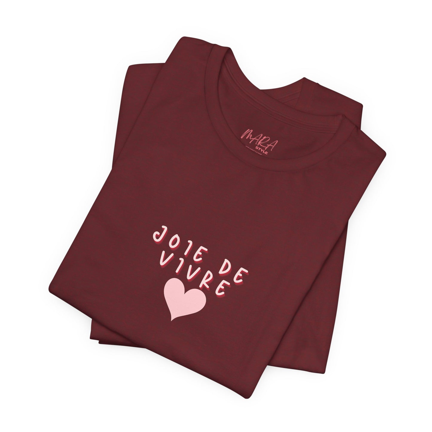 Joie de Vivre Heart Tee, French Graphic Shirt