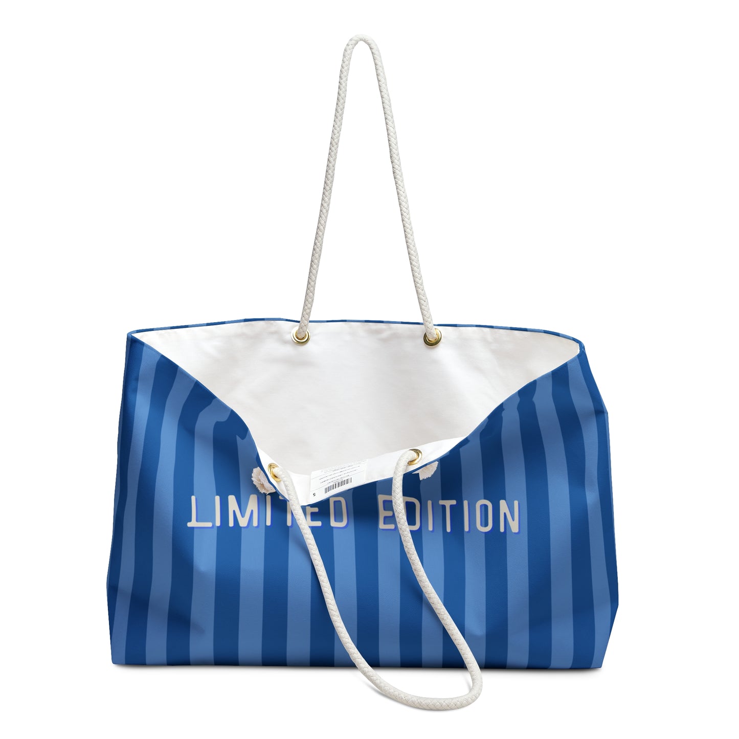 Stylish Blue Stripped Weekender Bag - Limited Edition