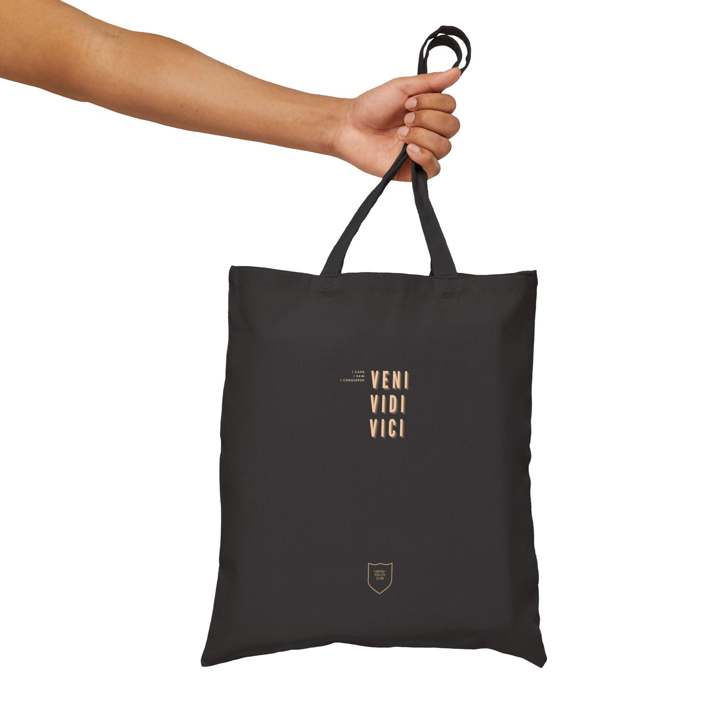 Veni Vidi Vici Canvas Tote - BLACK