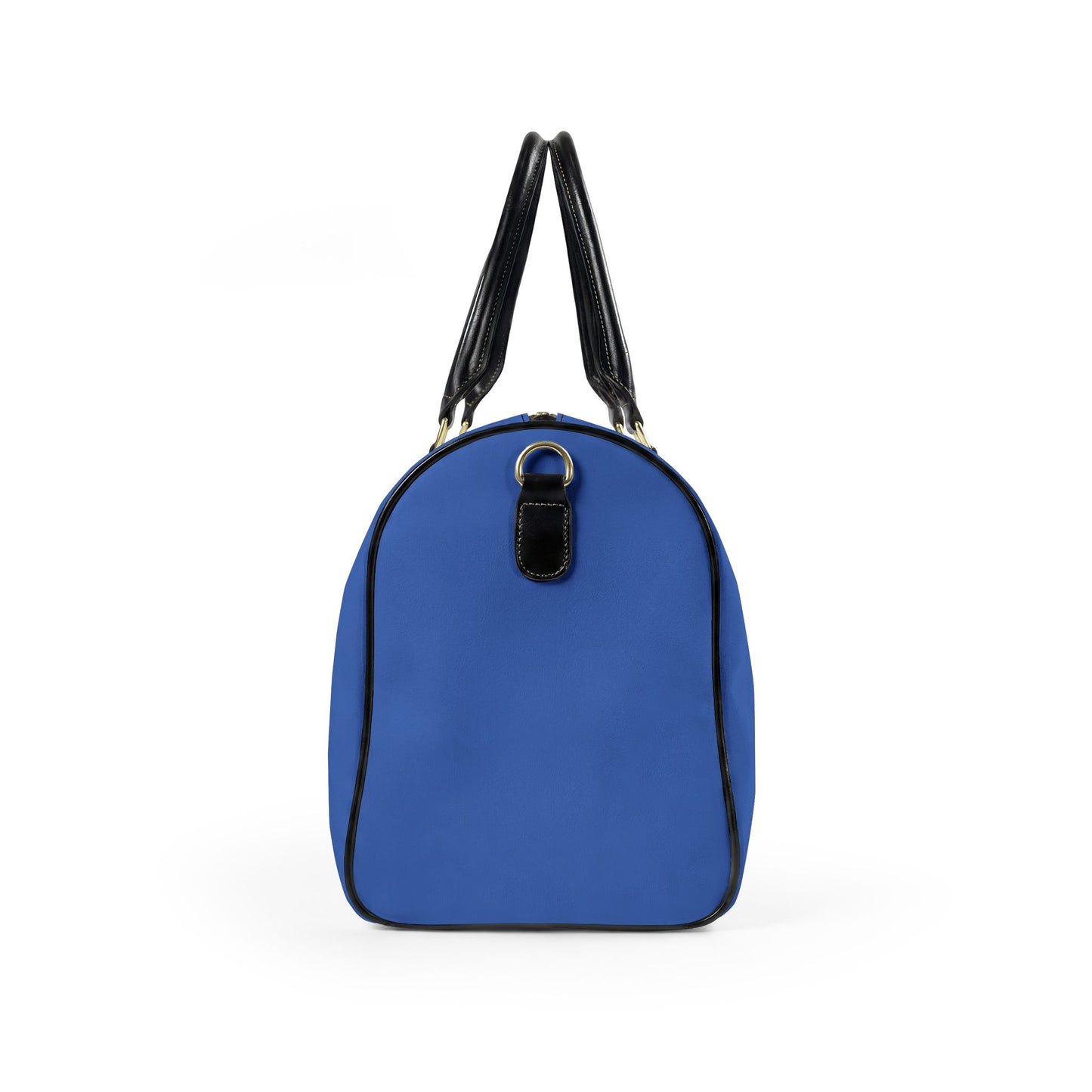 ESCAPE Vegan Leather Travel Bag — Royal Blue Stripes Unisex Duffle