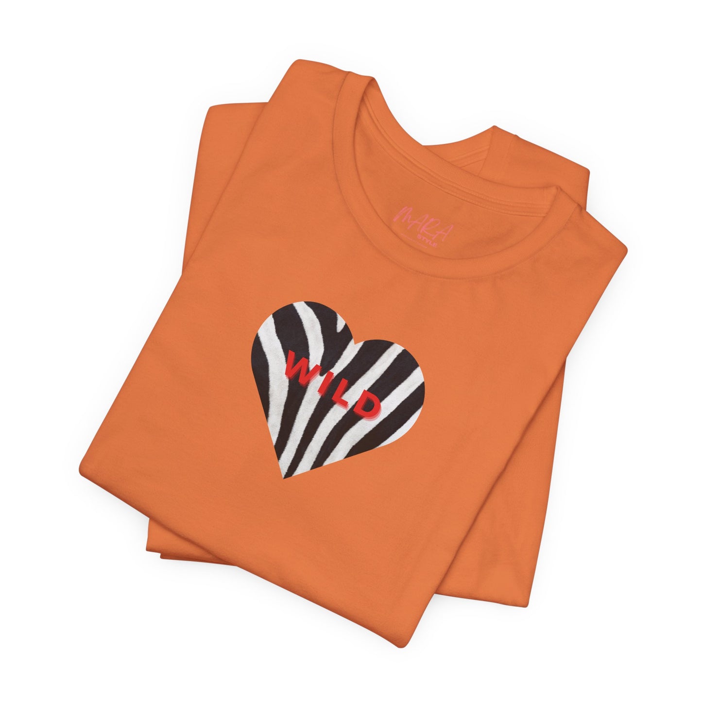Zebra Heart Ladies Tshirt - Wild Women's Tee