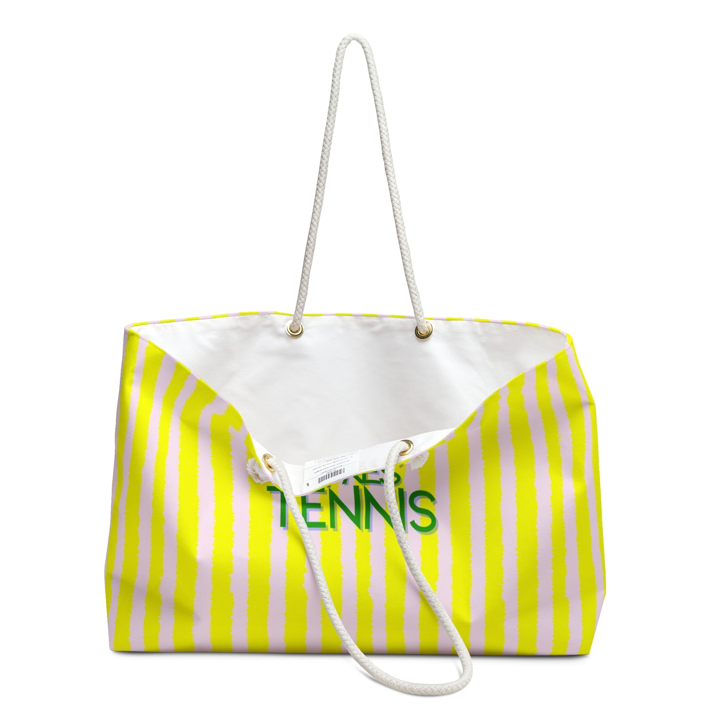 Aprés Tennis Oversized Tote Bag, Electric Yellow