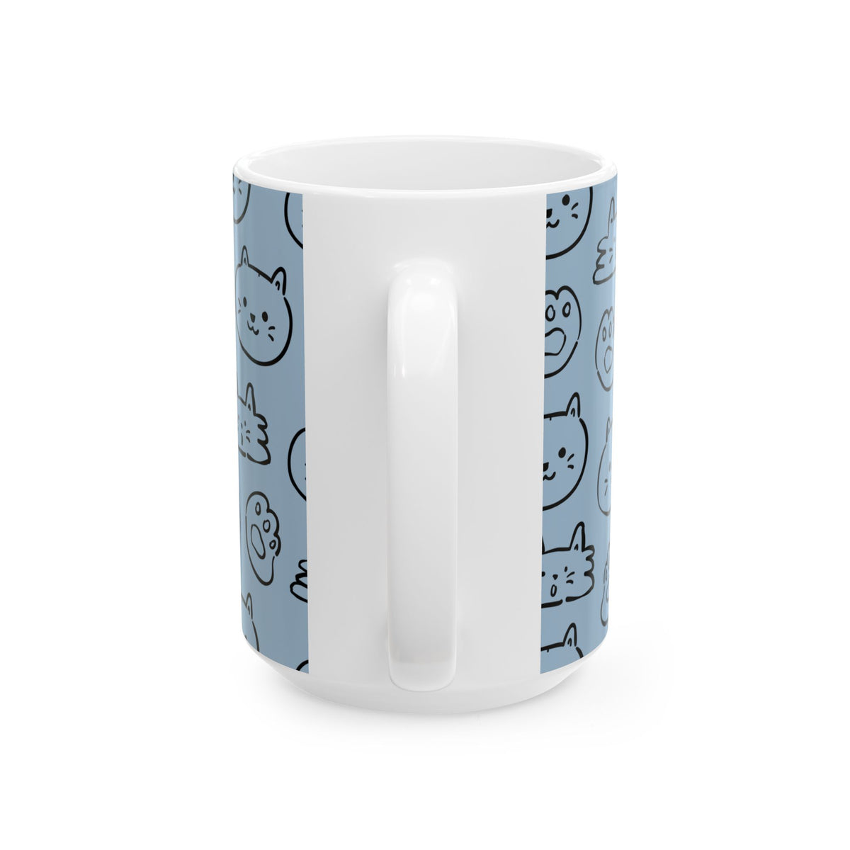 Kitty Land Mug, Pastel Blue | Whimsical Cat Lover Ceramic Mug