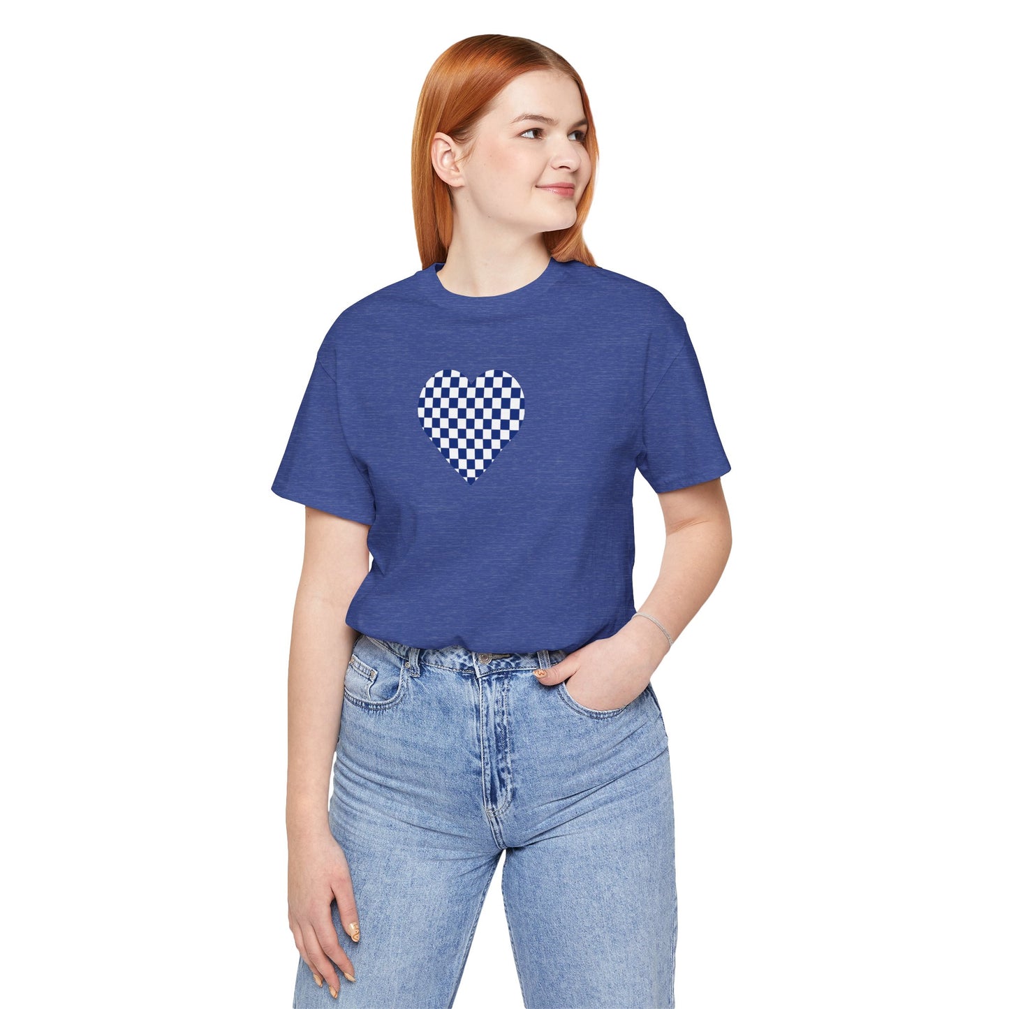 Checkerboard Heart Ladies Tee | Preppy Basics