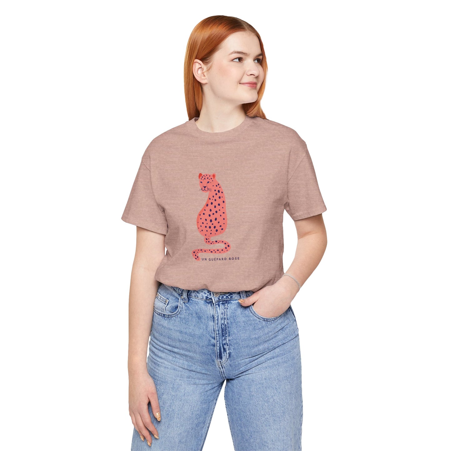 Pink Leopard Ladies Tee, Cute Summer Top