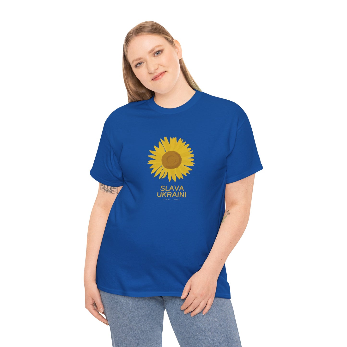 Sunflower Ukraine Tee, Slava Ukraini