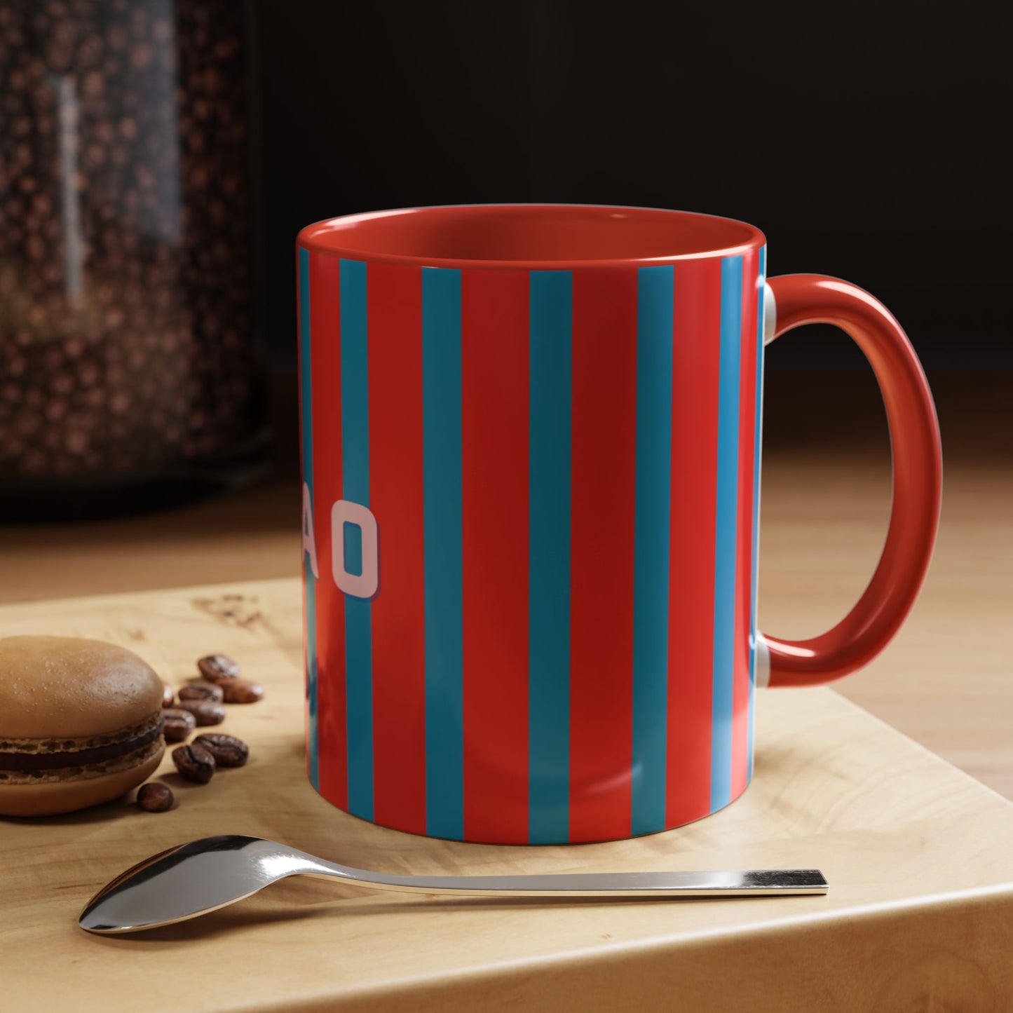 Ciao Accent Coffee Mug | Colorful Striped Ceramic Cup