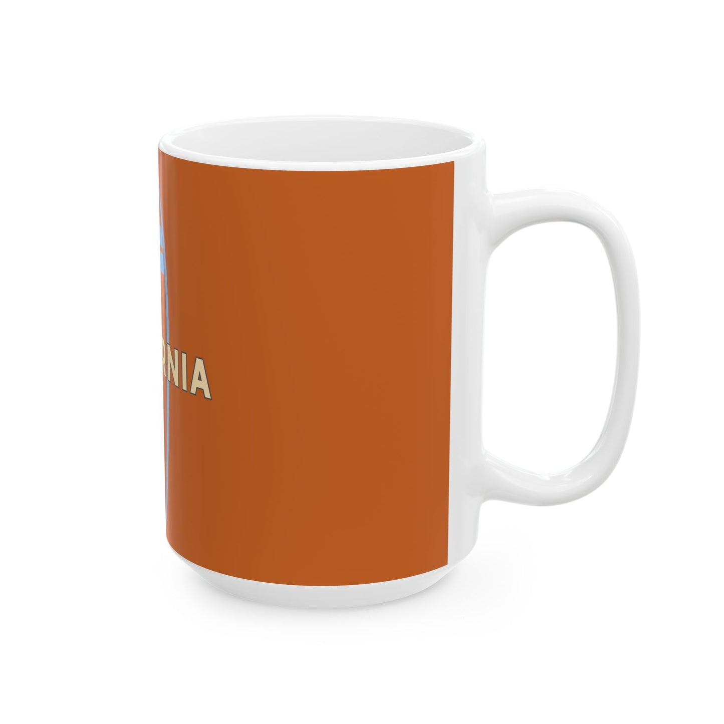 California Surfer Ceramic Mug, BROWN