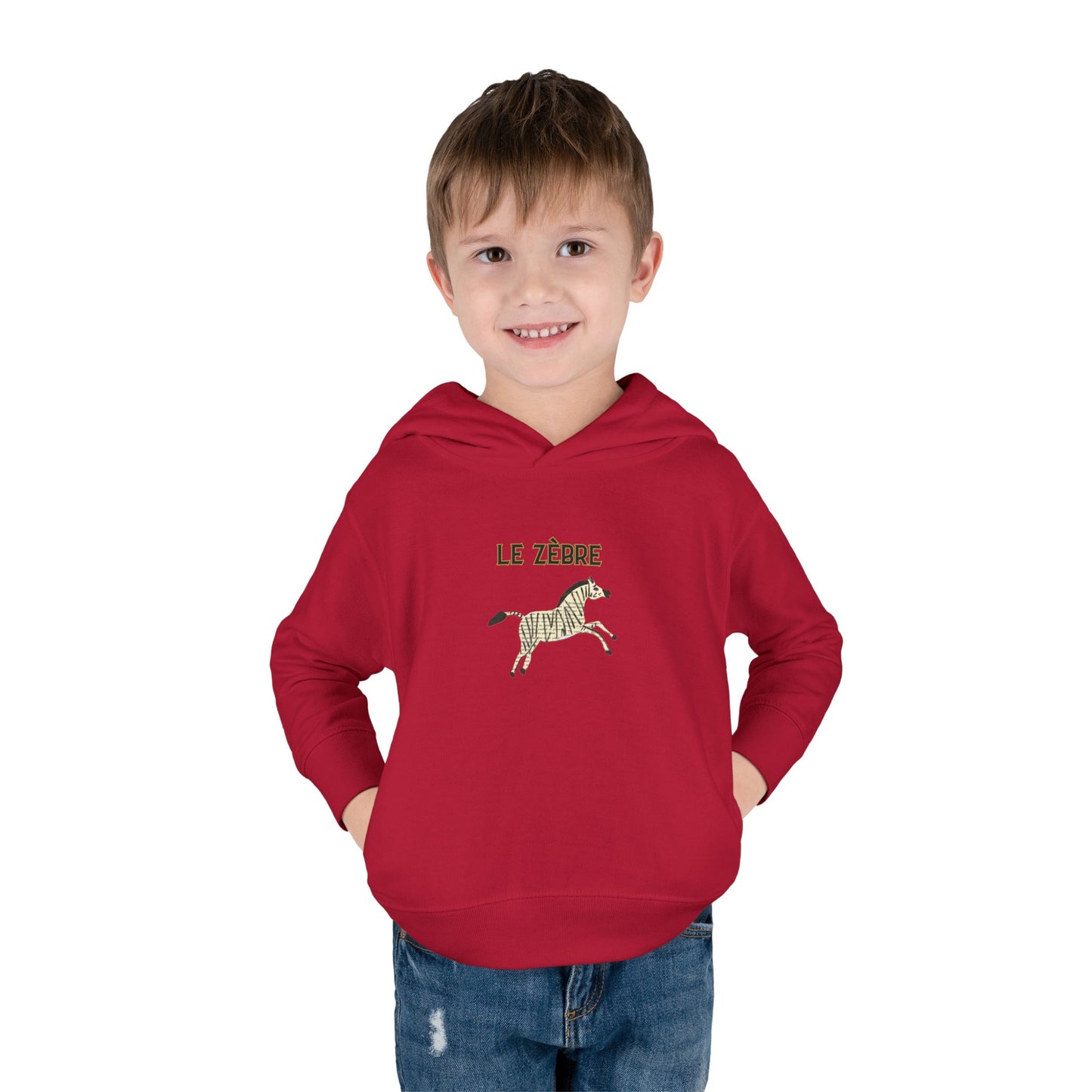 Le Zèbre Toddler Fleece Hoodie, Pullover Hoodie