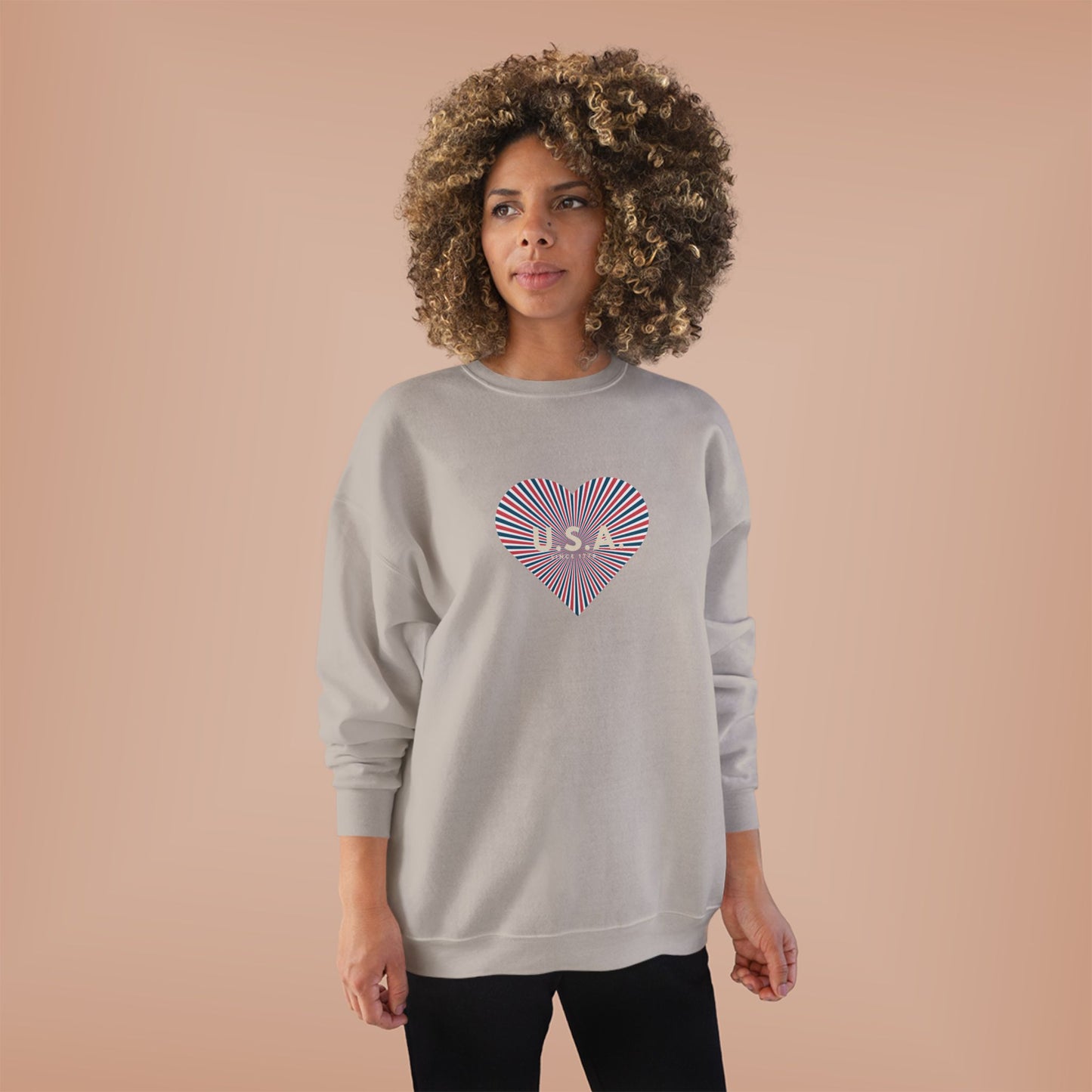 Cute AMERICAN Pride Sweatshirt, Red, White and Blue