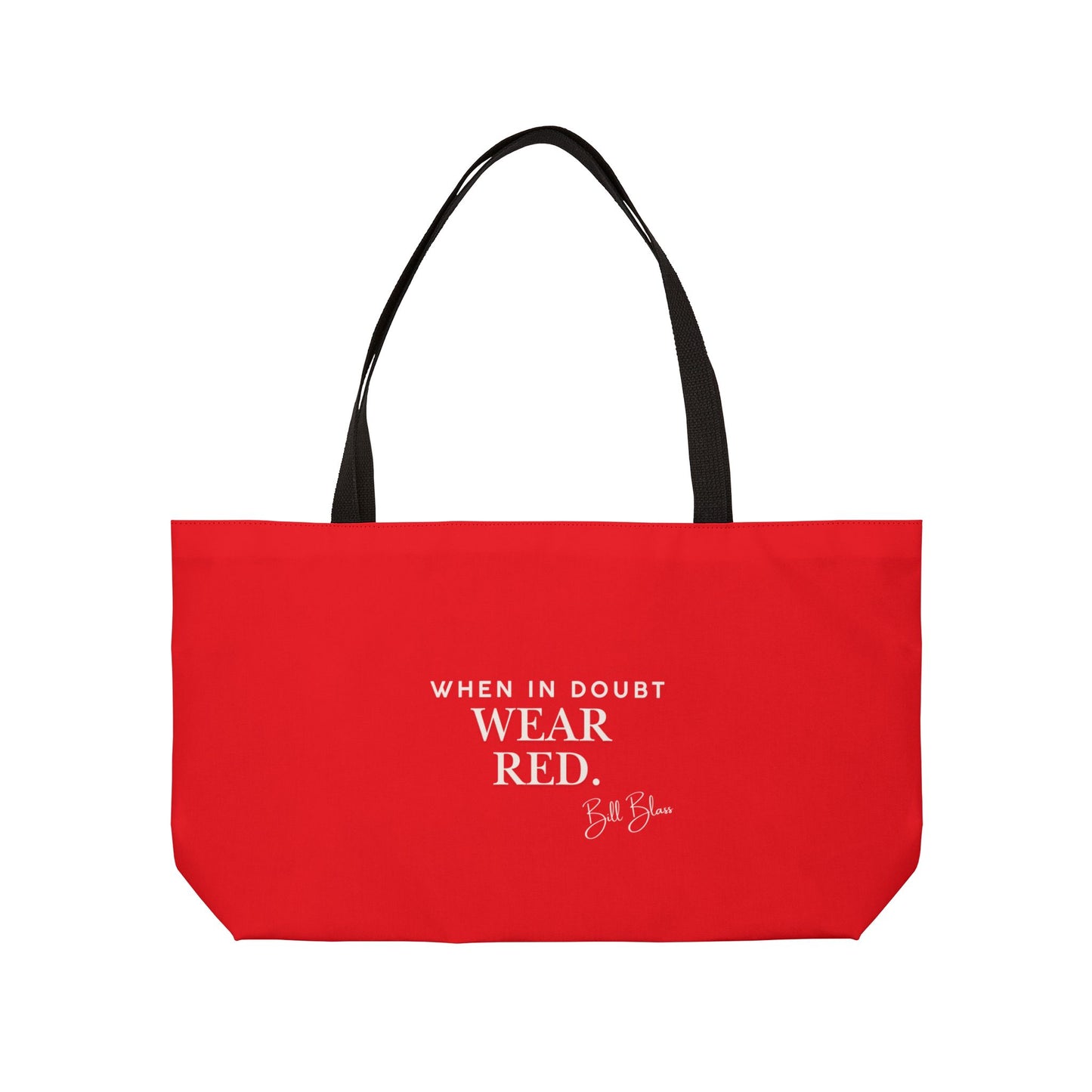 Red Overnight Carryall, Bill Blass Quote