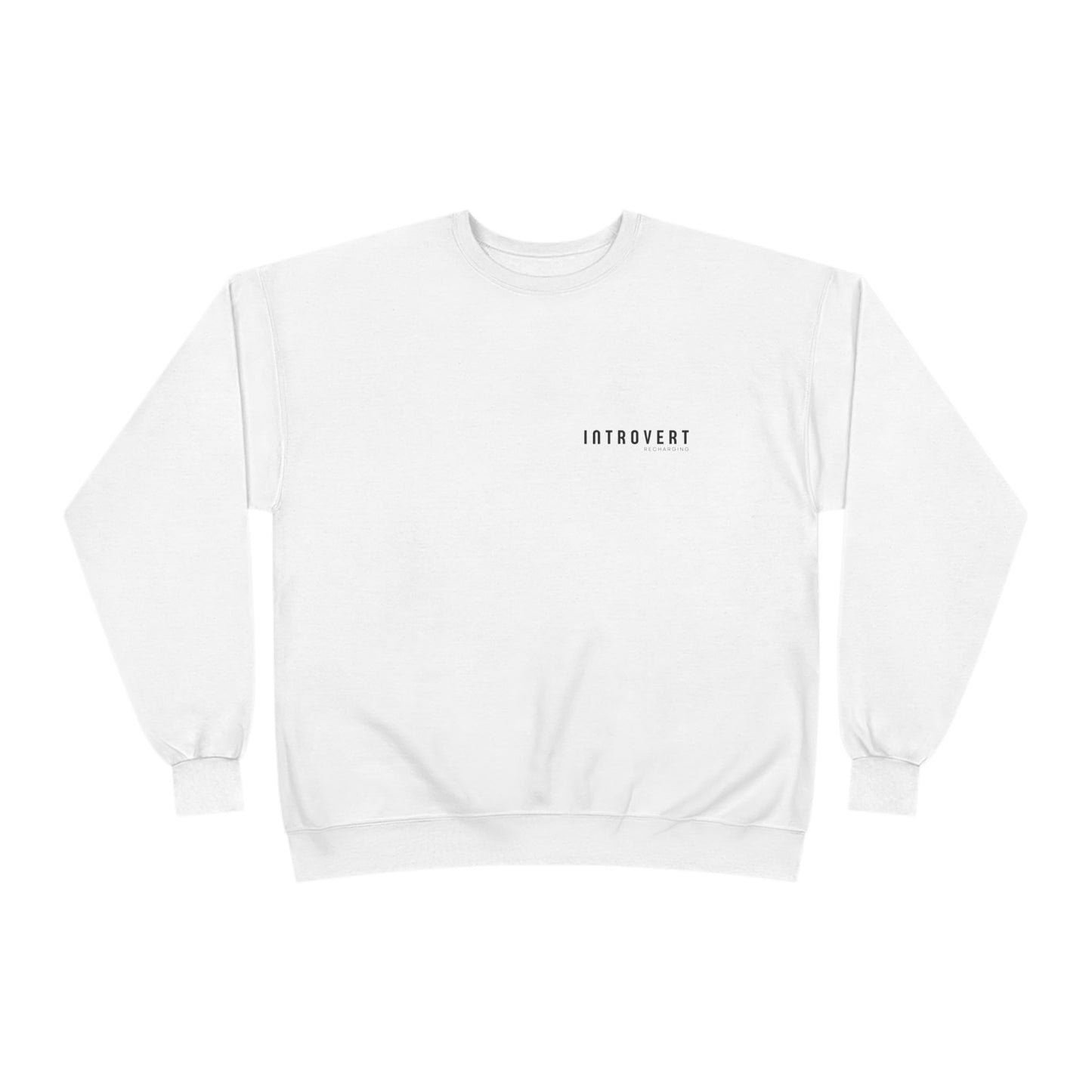 Introvert Recharging Unisex Sweatshirt, White