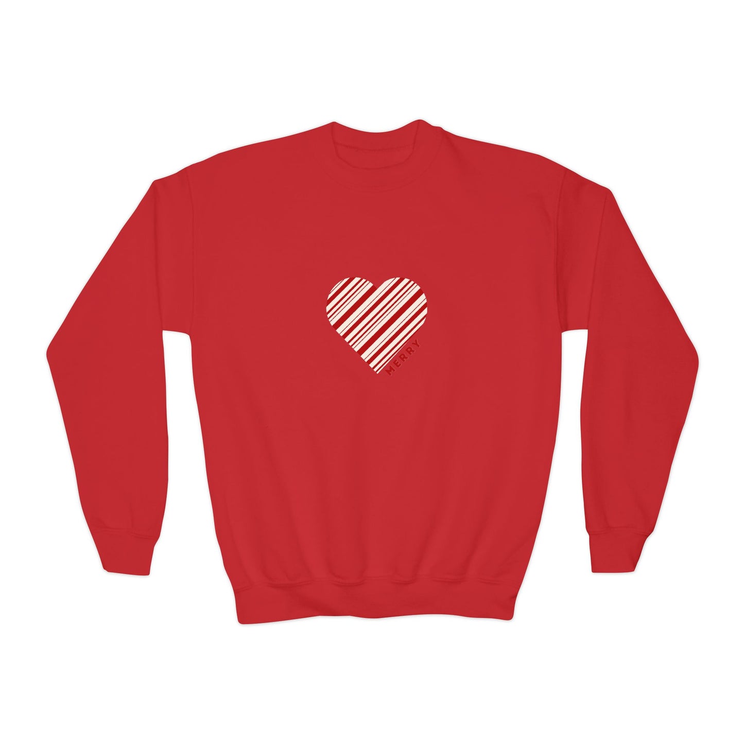 Teen Christmas Sweatshirt, Peppermint Heart