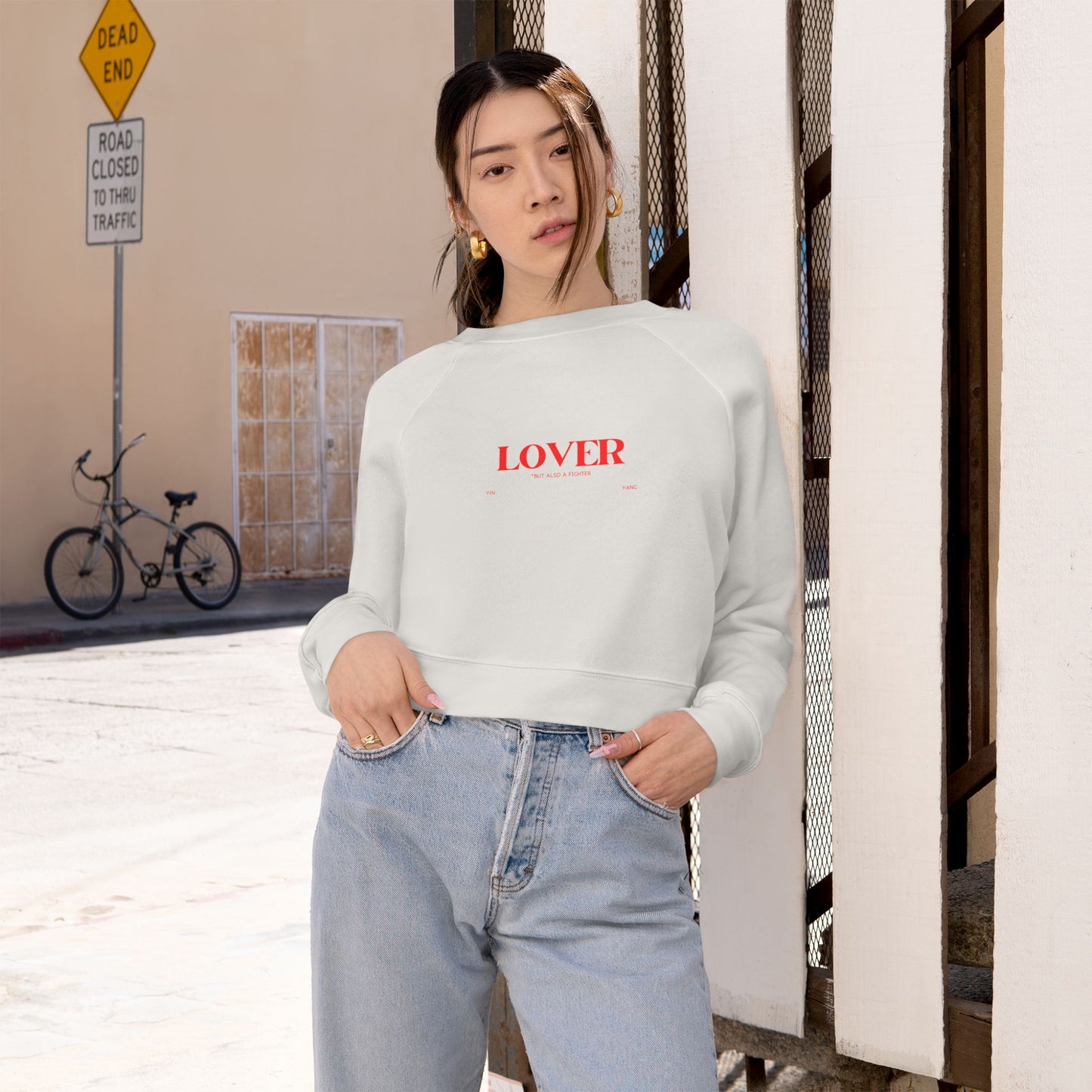 Yin/Yang Lover- Fighter Crop Sweatshirt
